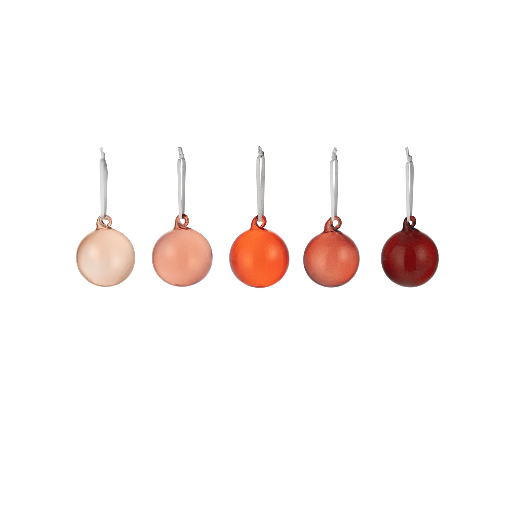 Iittala Glass Ball 40mm/1.6" Red Set/5