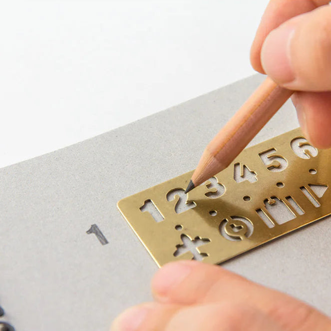Brass Template Bookmark Number