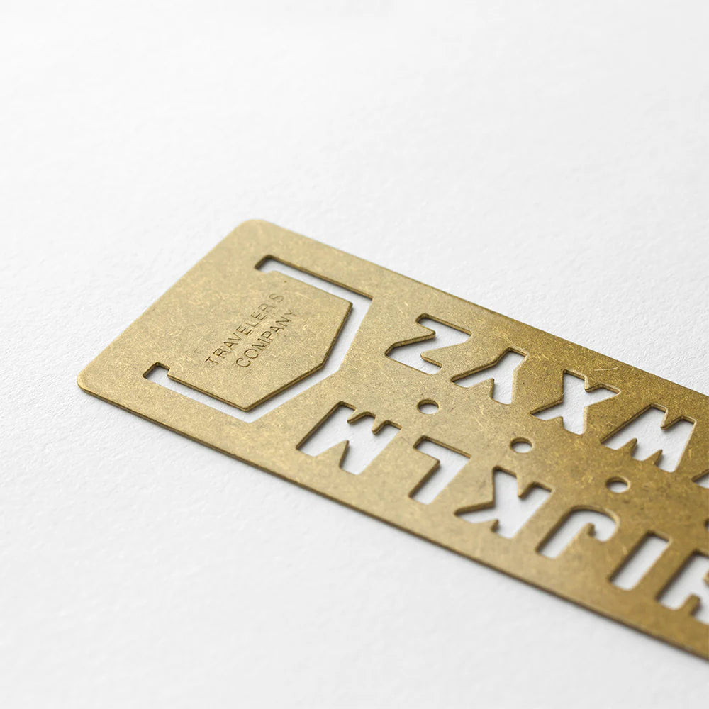 Brass Template Bookmark Alphabet