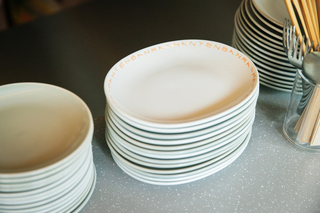 Ceramic Oval Serving Bowl, White