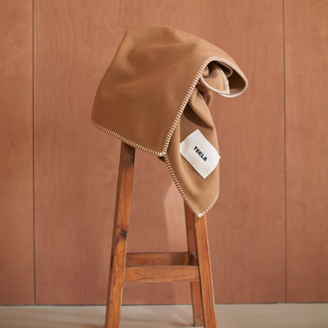 Lambswool Blanket, Oak Brown
