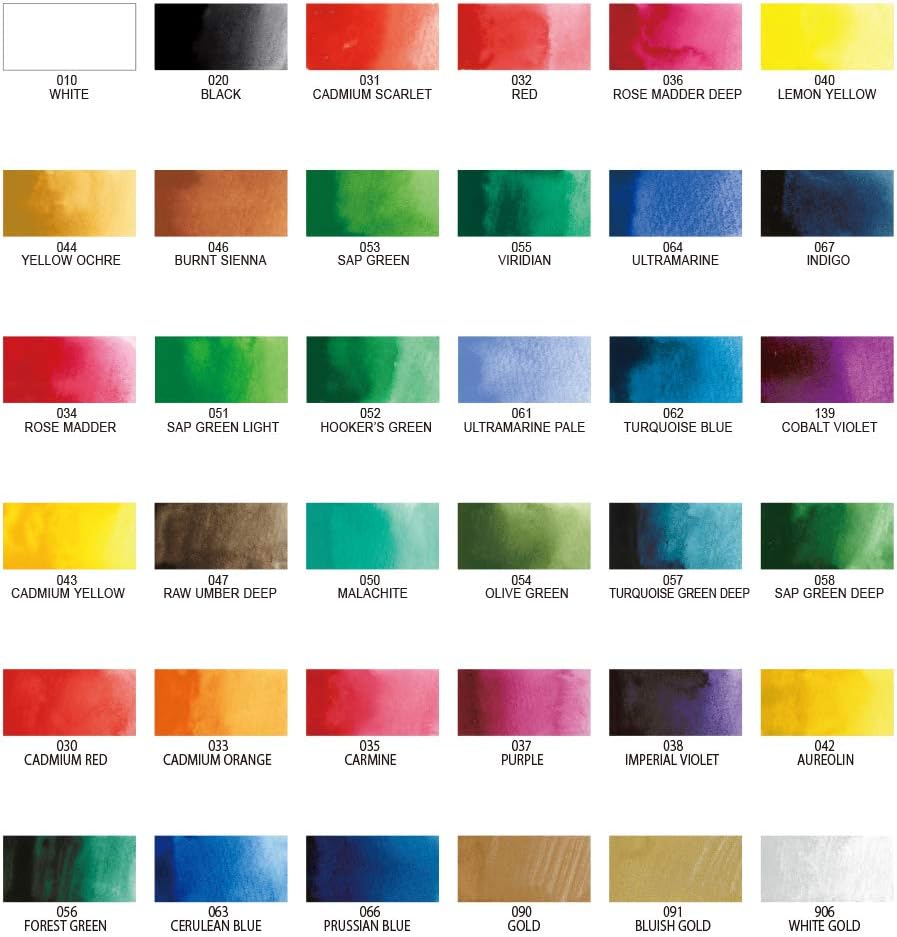 Gansai Tambi Watercolor Paint Set, 36 Colors