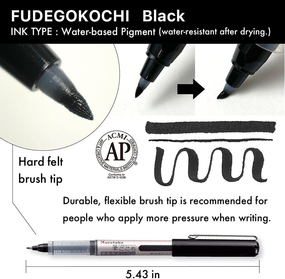 Quick Dry Brush Gokochi Black Series Pen