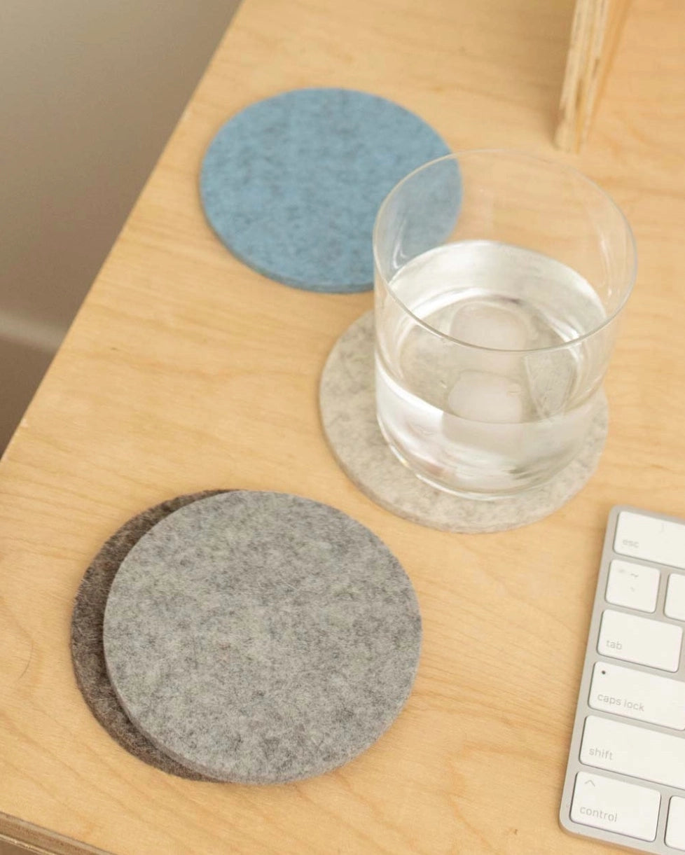 Wool Coasters, 4 Pack