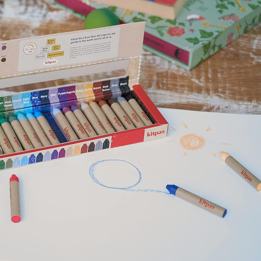 Rice Bran Wax Crayons Set