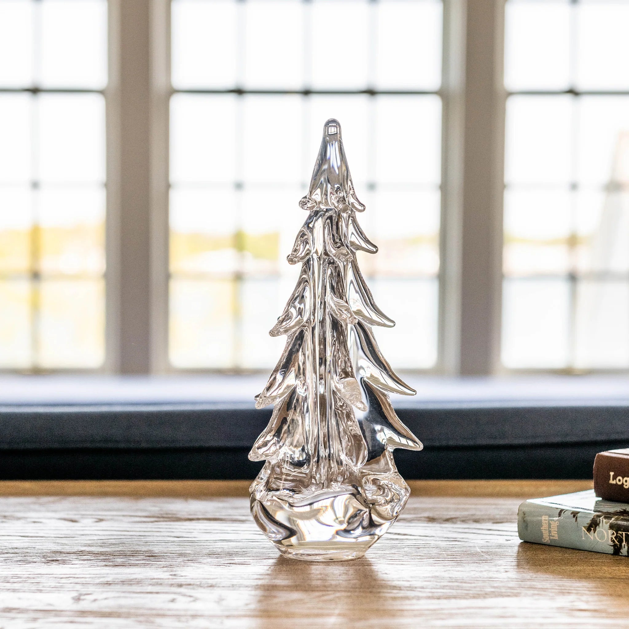 Five Sided Evergreen Glass Tree