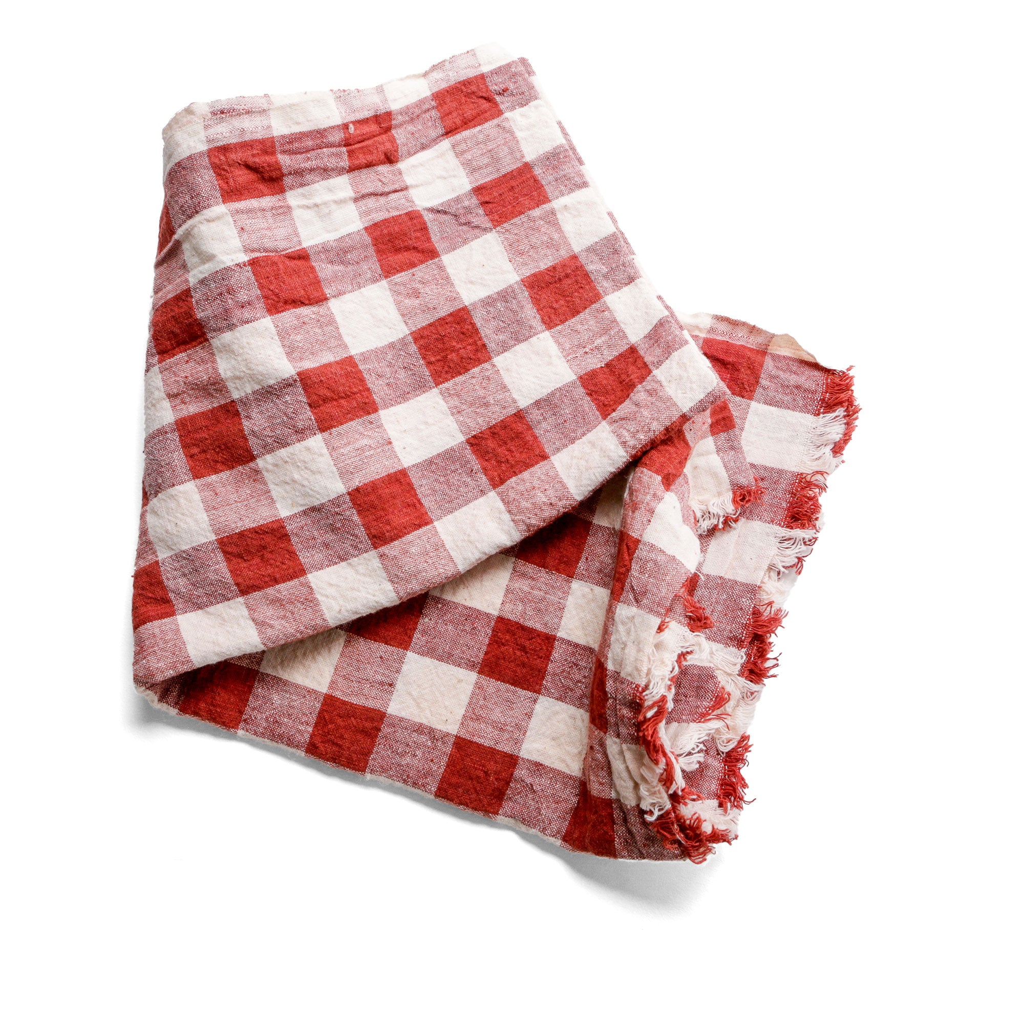 Naturally Dyed Check Kitchen Towel