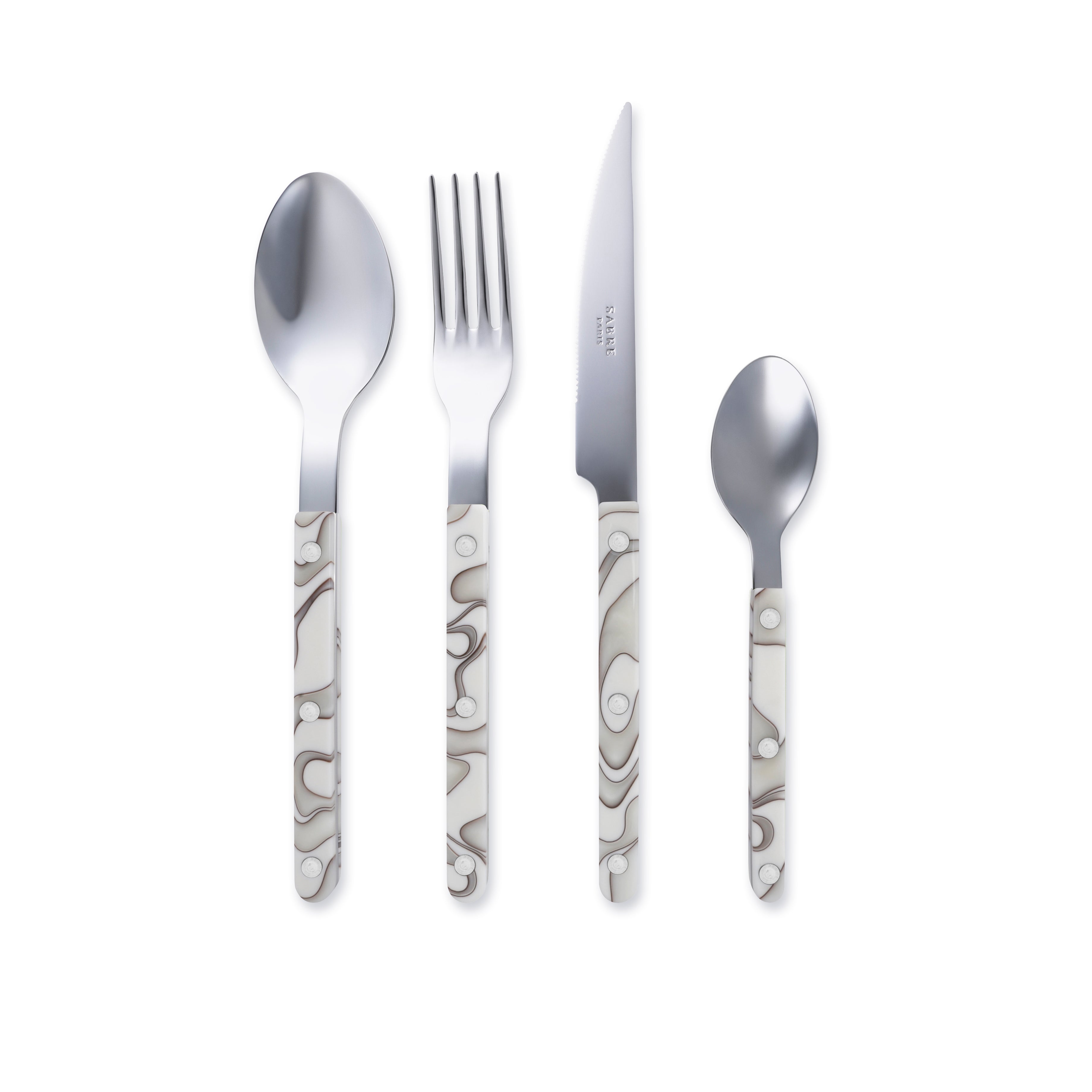 Bistrot Flatware, Ivory Dune, 4pc