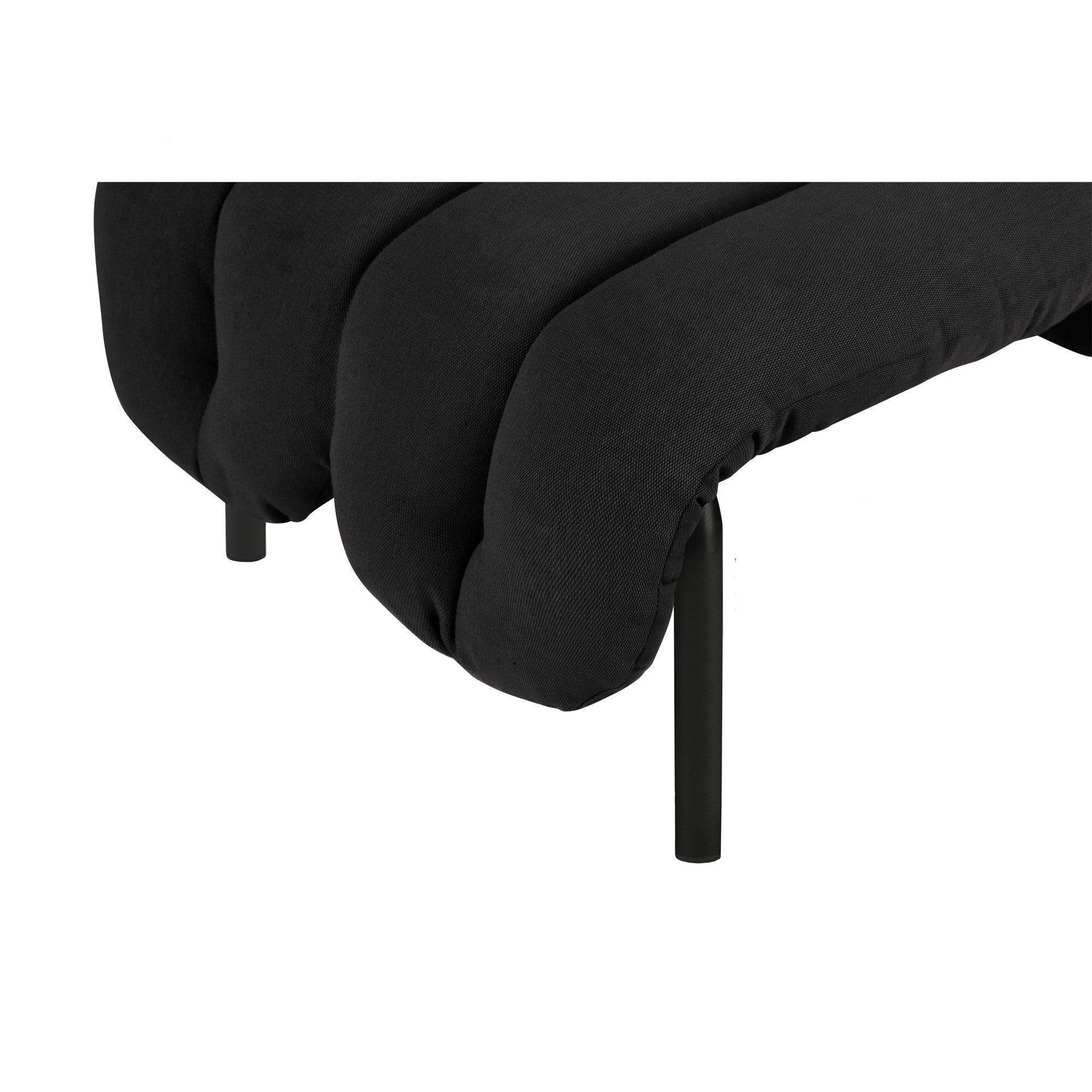 Puffy Ottoman, Black Grey
