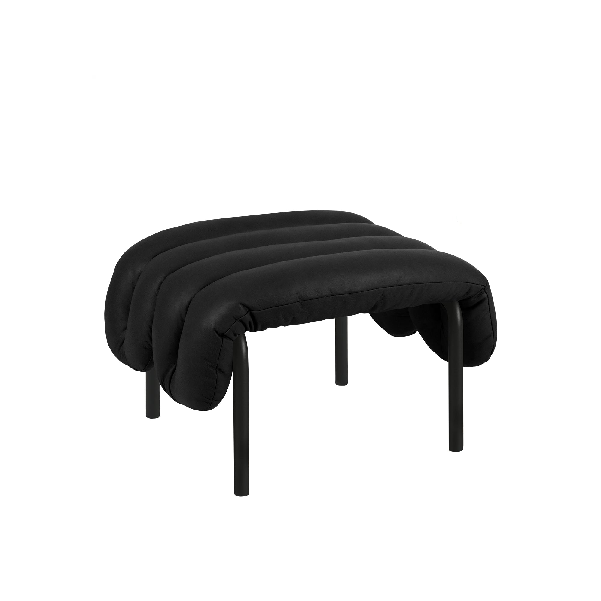 Puffy Ottoman, Black Grey