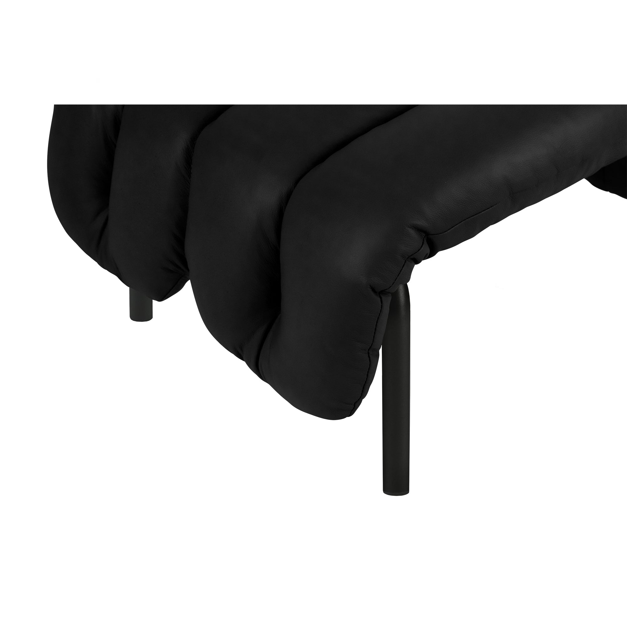 Puffy Ottoman, Black Grey