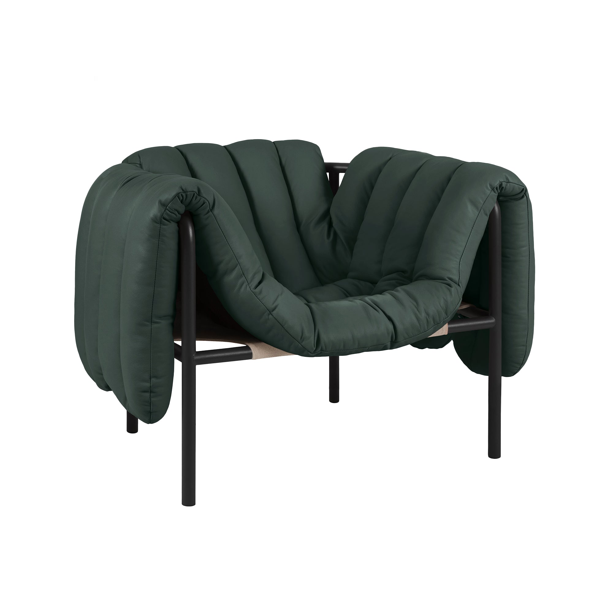 Puffy Lounge Chair, Black Grey