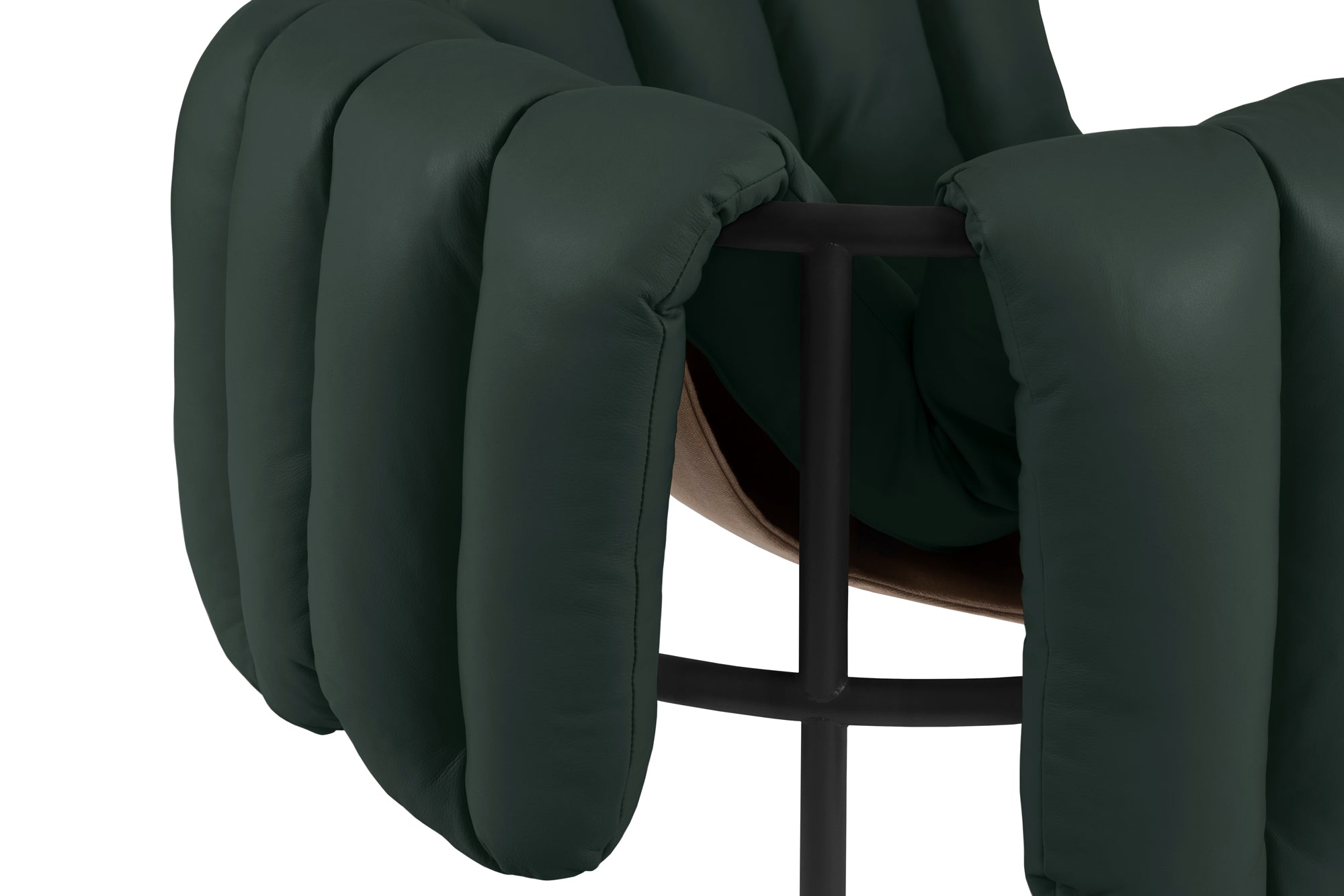 Puffy Lounge Chair, Black Grey