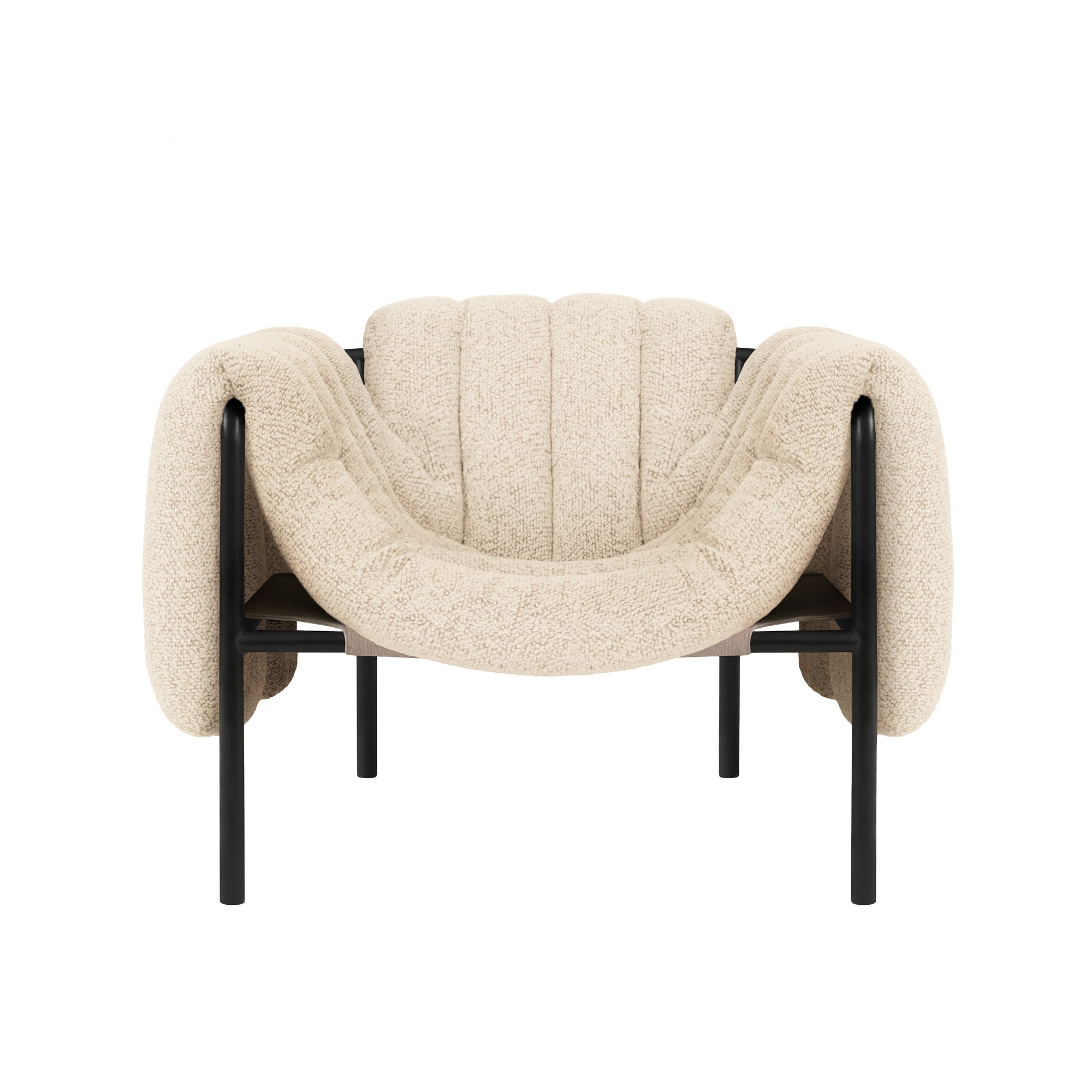 Puffy Lounge Chair, Black Grey