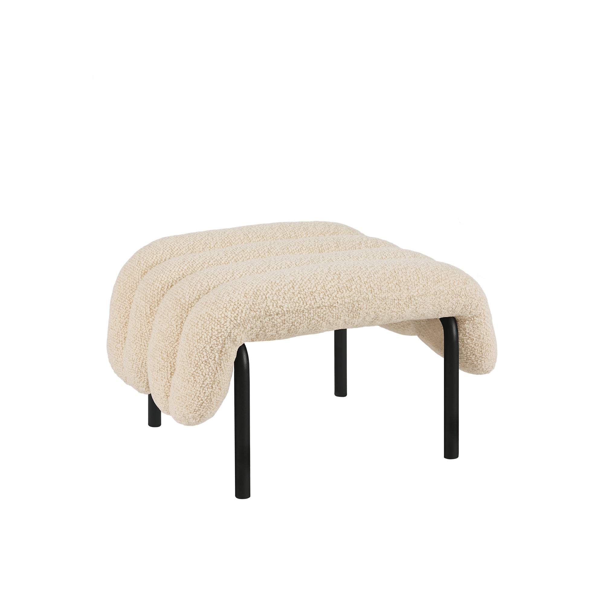Puffy Ottoman, Black Grey