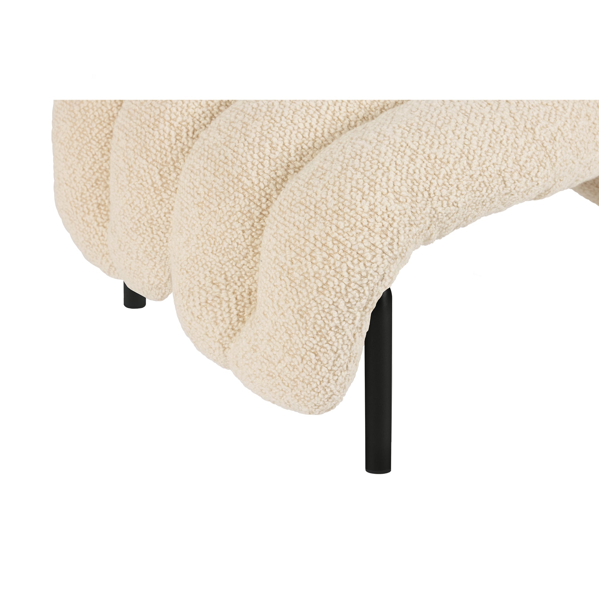 Puffy Ottoman, Black Grey