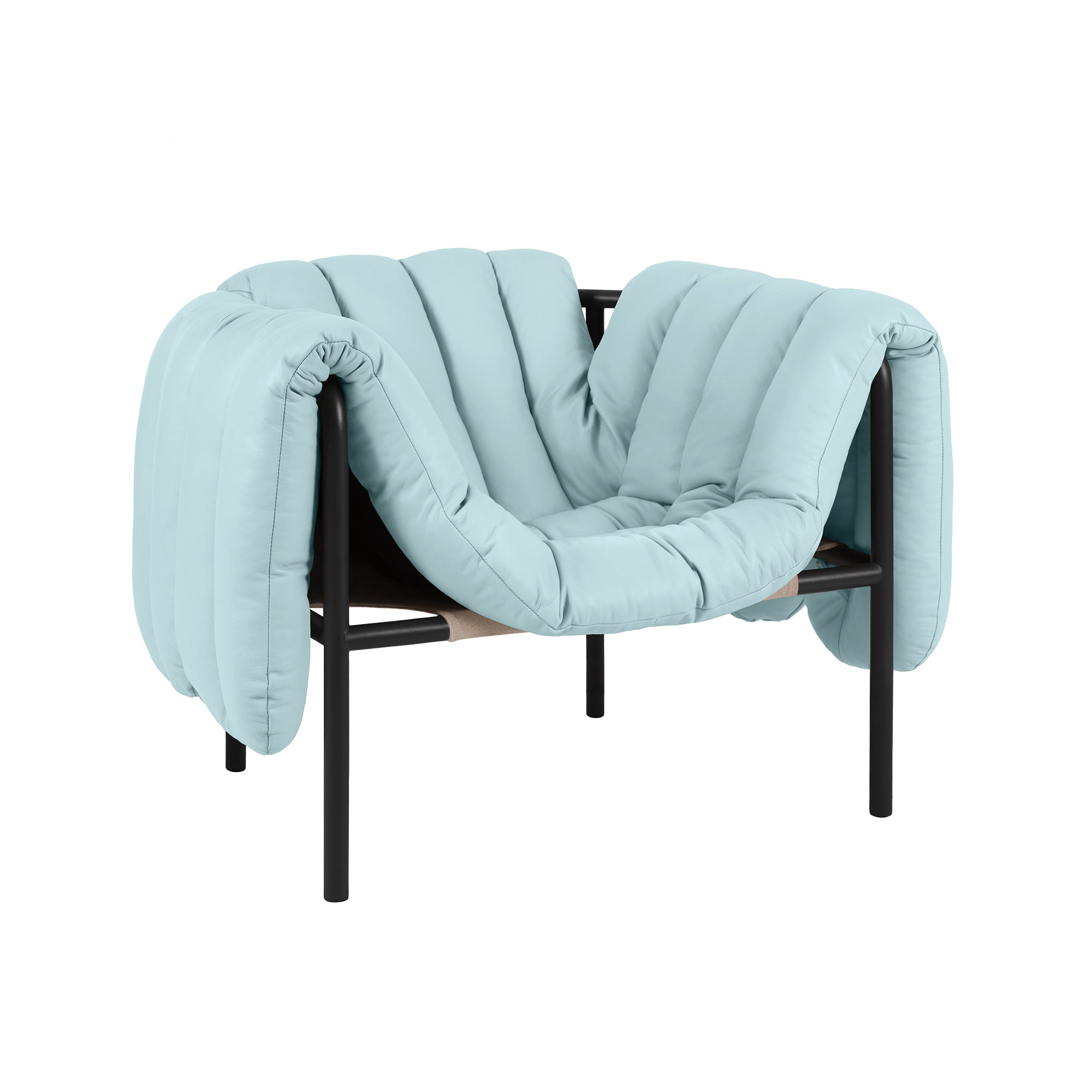 Puffy Lounge Chair, Black Grey
