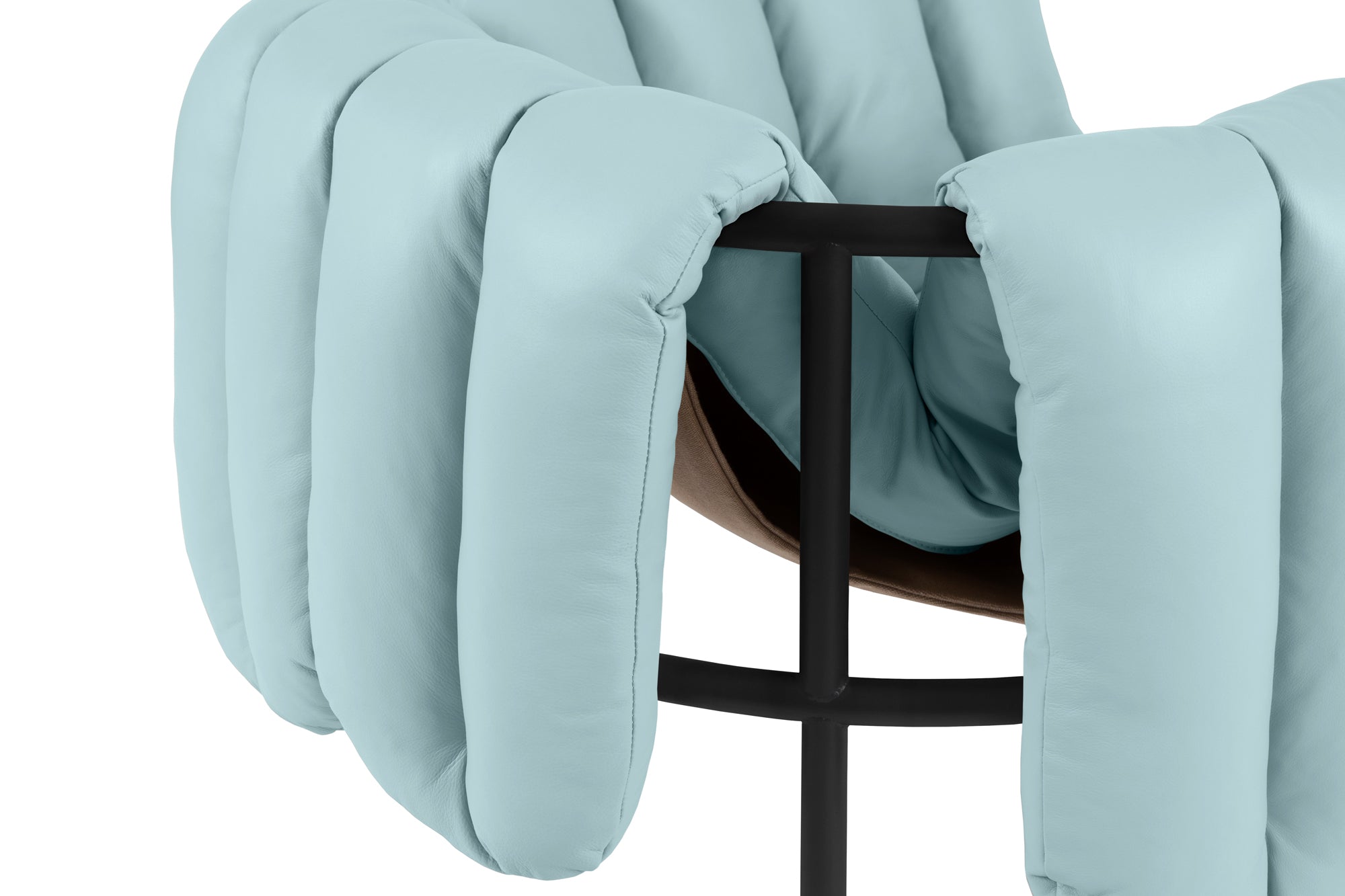 Puffy Lounge Chair, Black Grey
