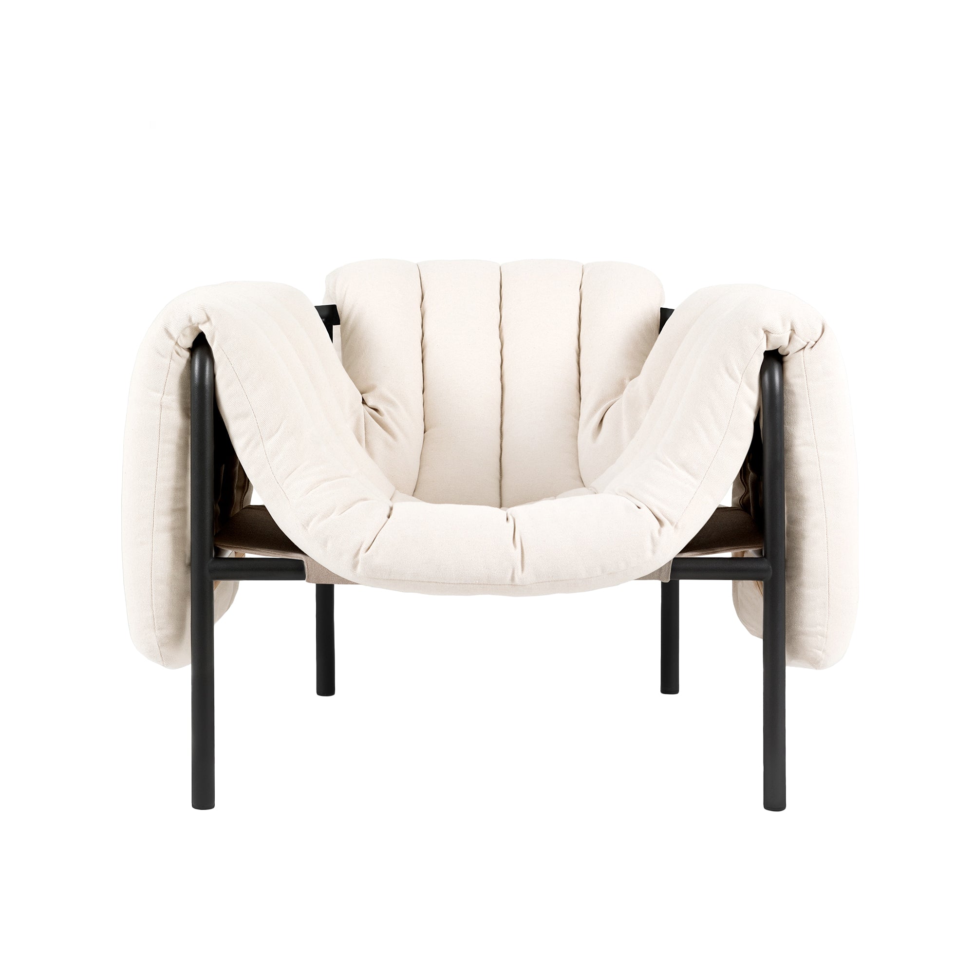 Puffy Lounge Chair, Black Grey