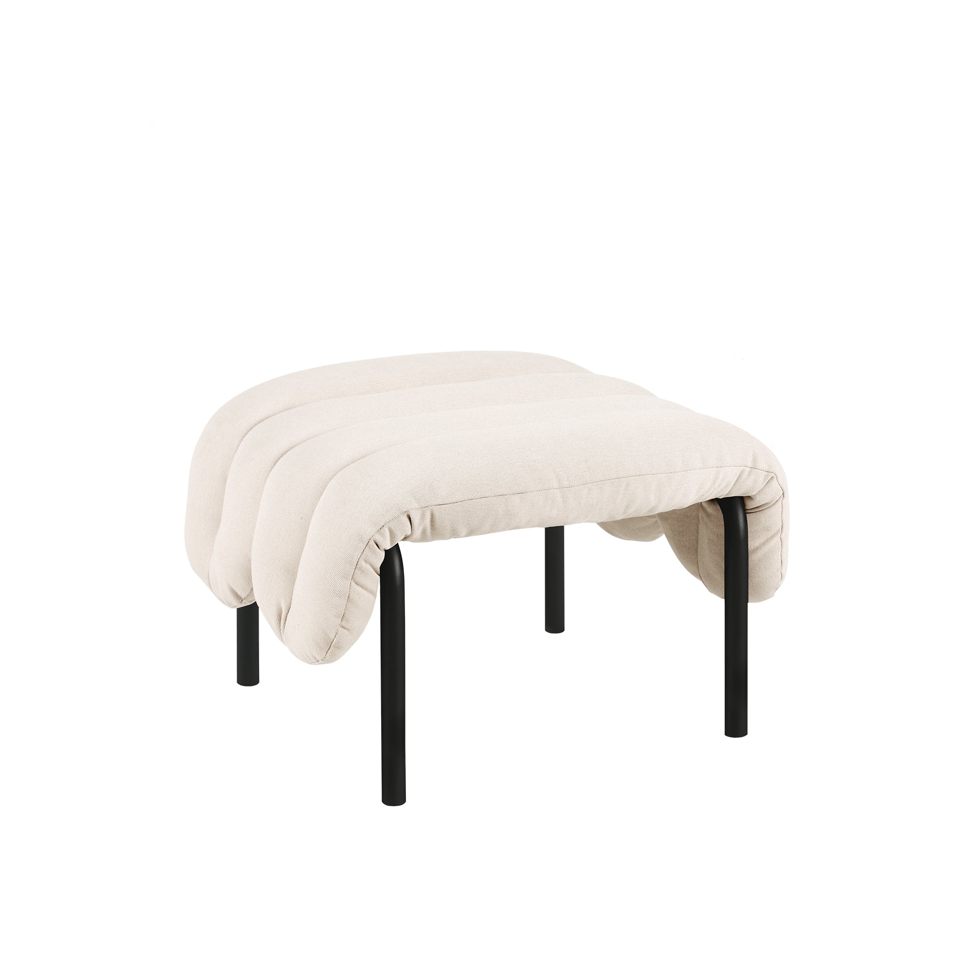 Puffy Ottoman, Black Grey