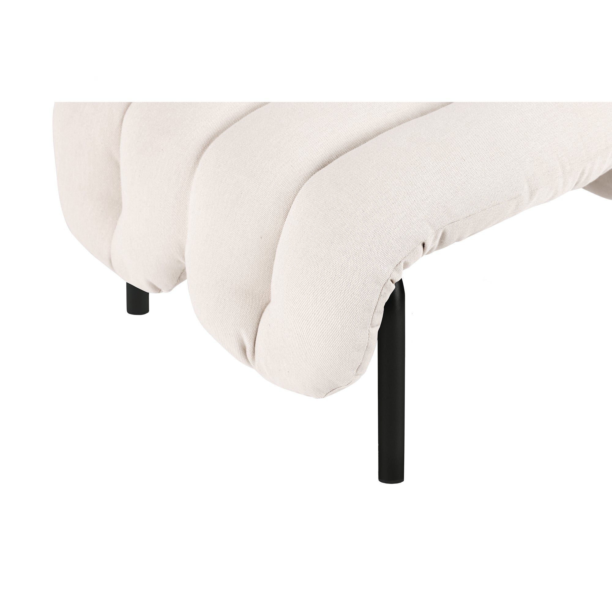 Puffy Ottoman, Black Grey