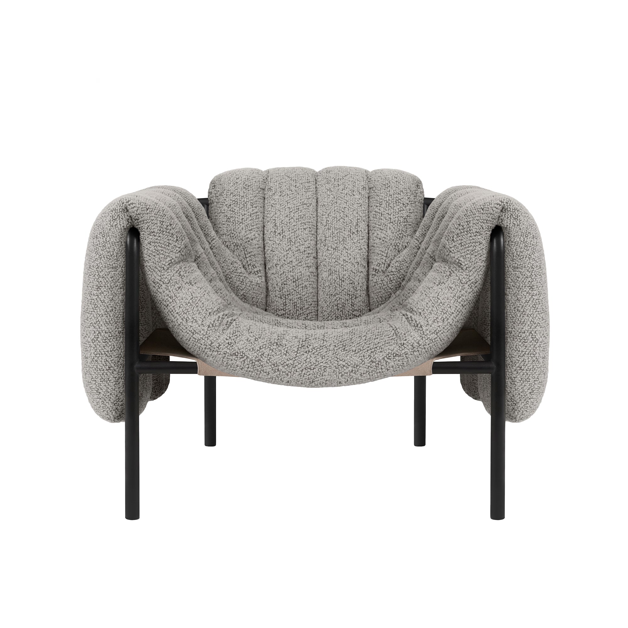 Puffy Lounge Chair, Black Grey