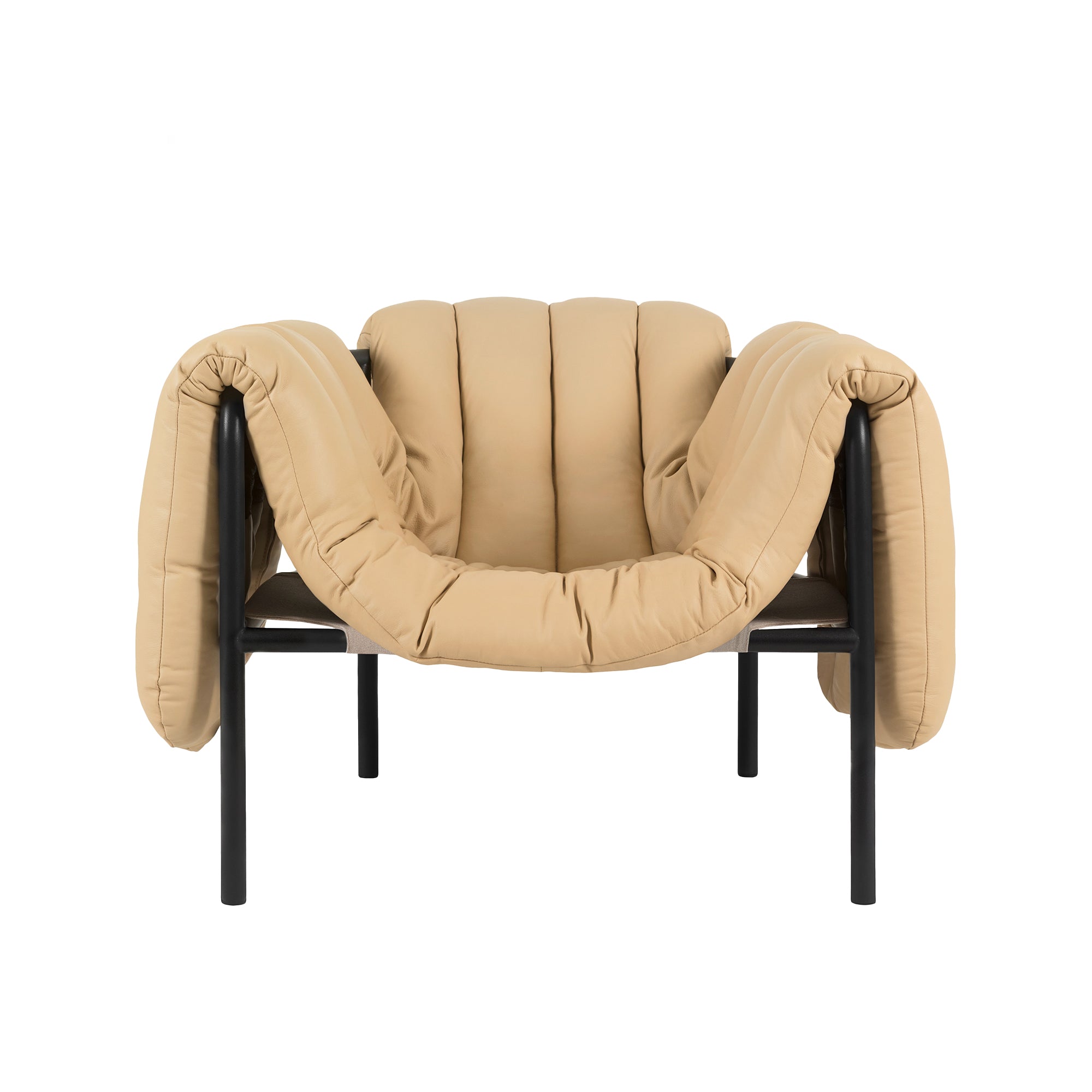 Puffy Lounge Chair, Black Grey