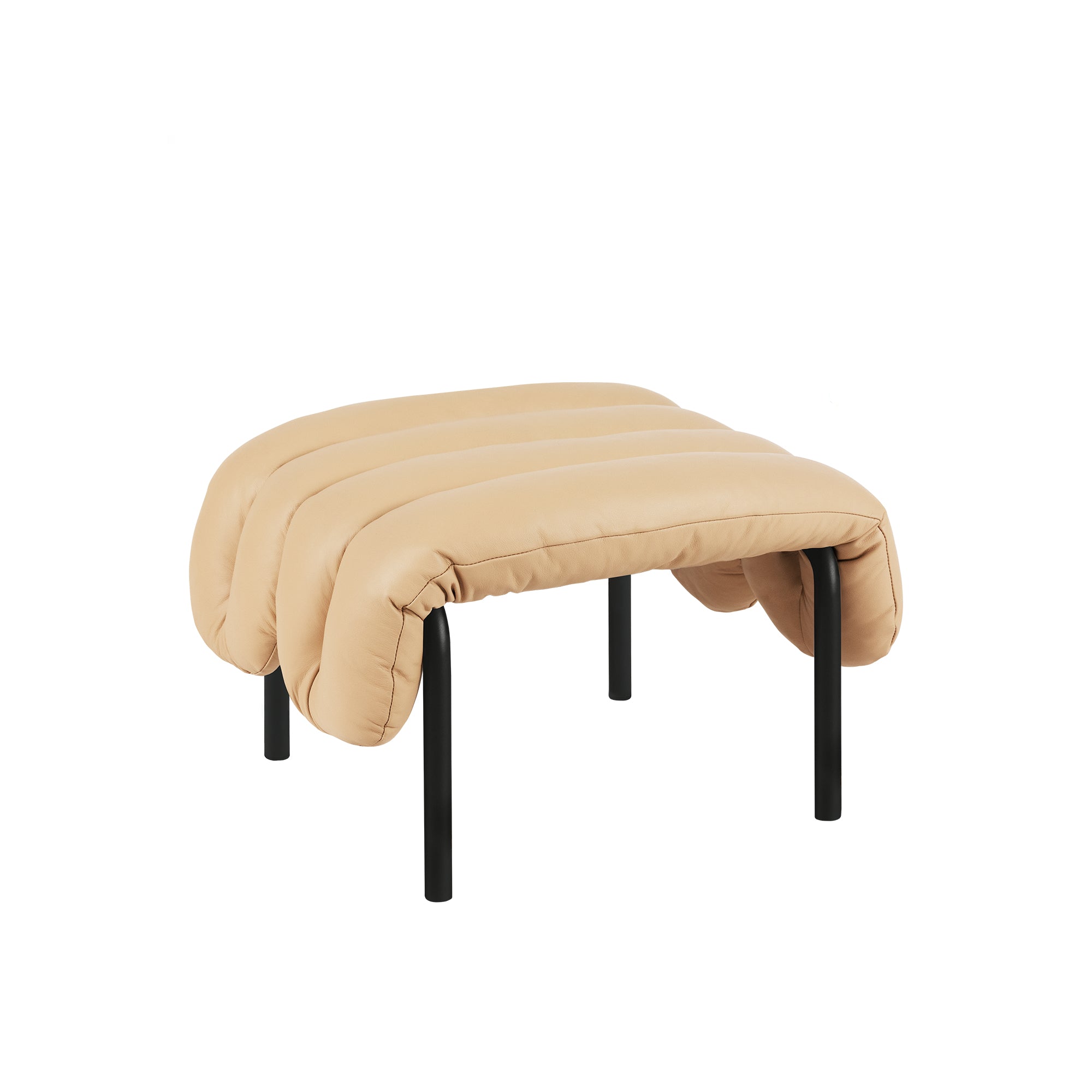 Puffy Ottoman, Black Grey