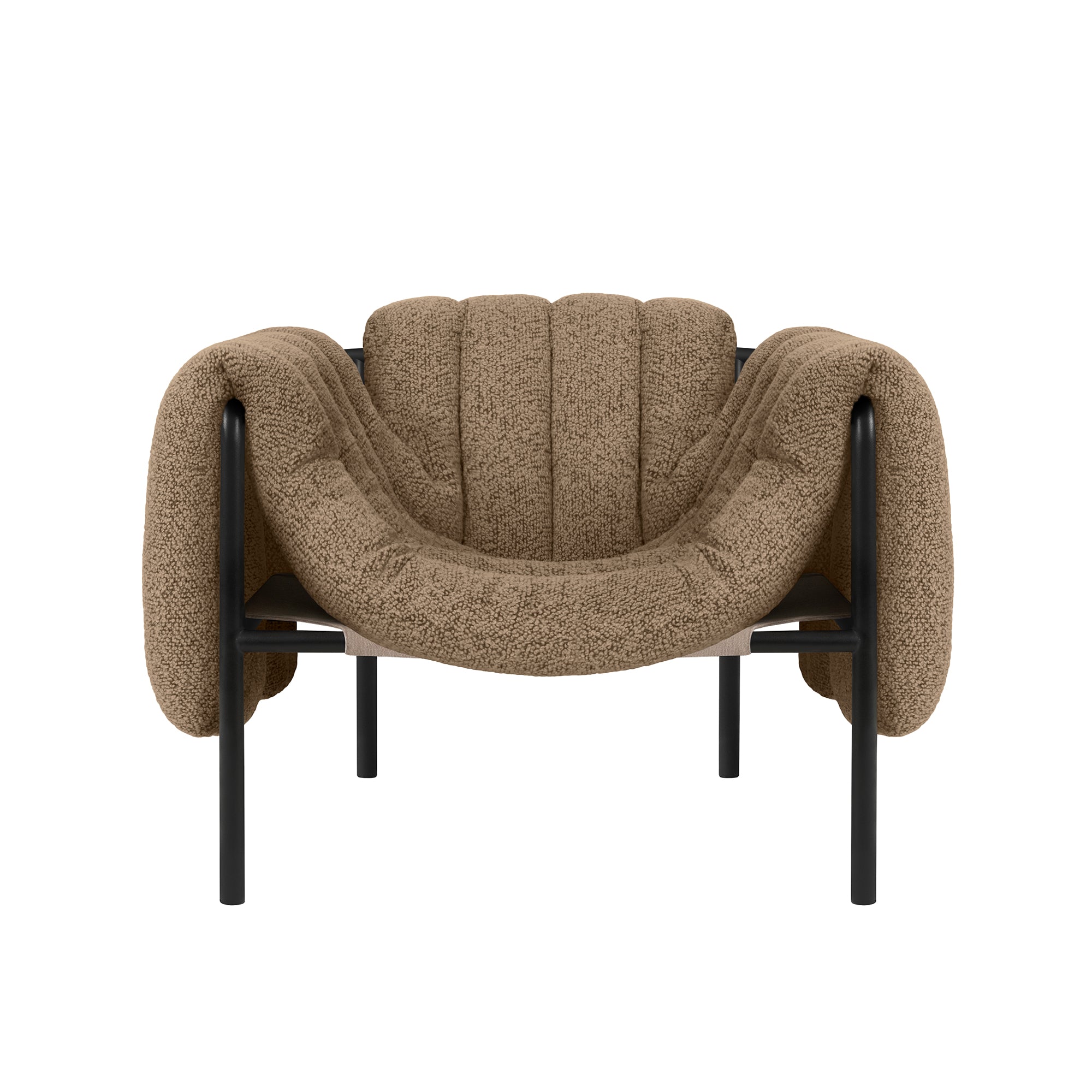 Puffy Lounge Chair, Black Grey