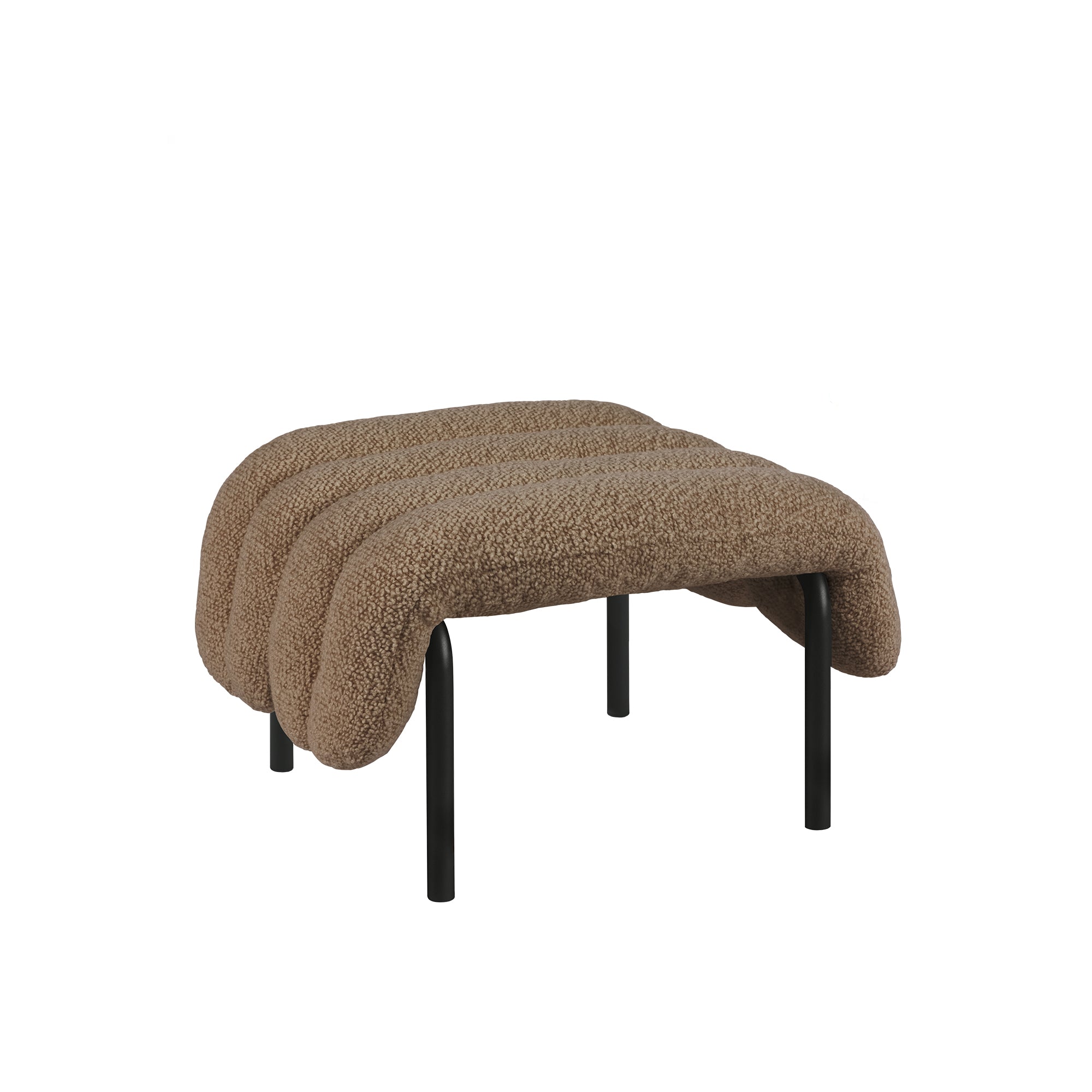 Puffy Ottoman, Black Grey