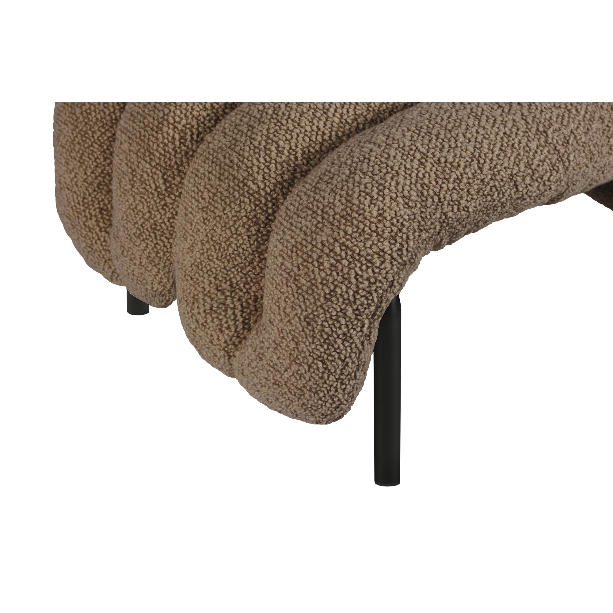 Puffy Ottoman, Black Grey