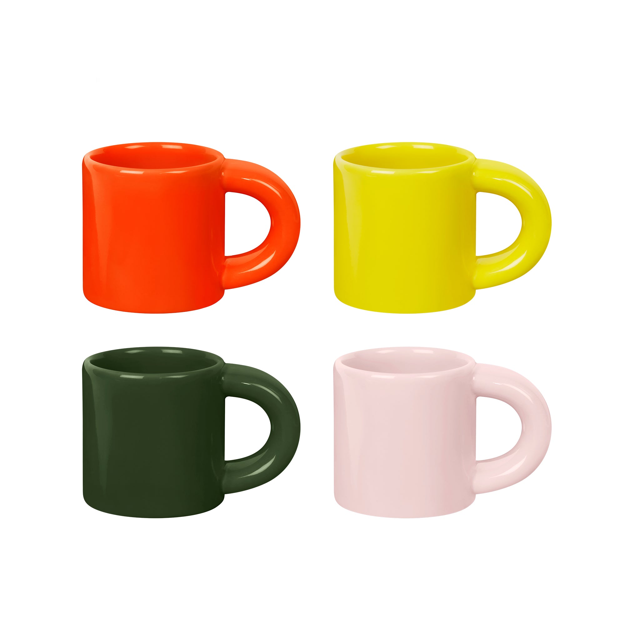 Bronto Espresso Cup, Multicolored Set of 4
