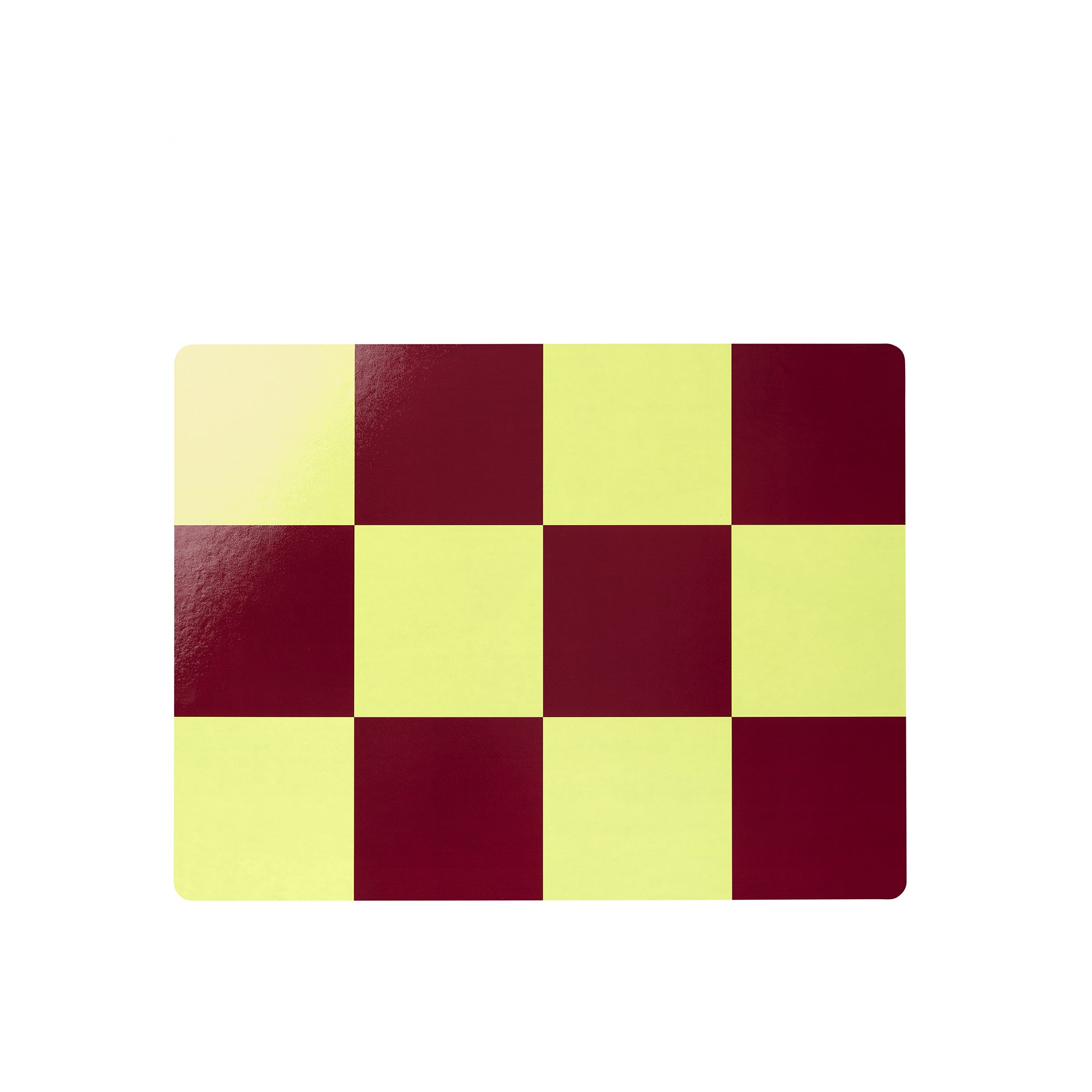 Check Placemat, Butter + Burgundy, Set of 2