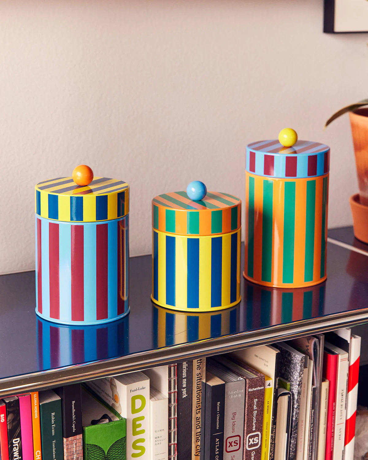 Striped Canister, Medium