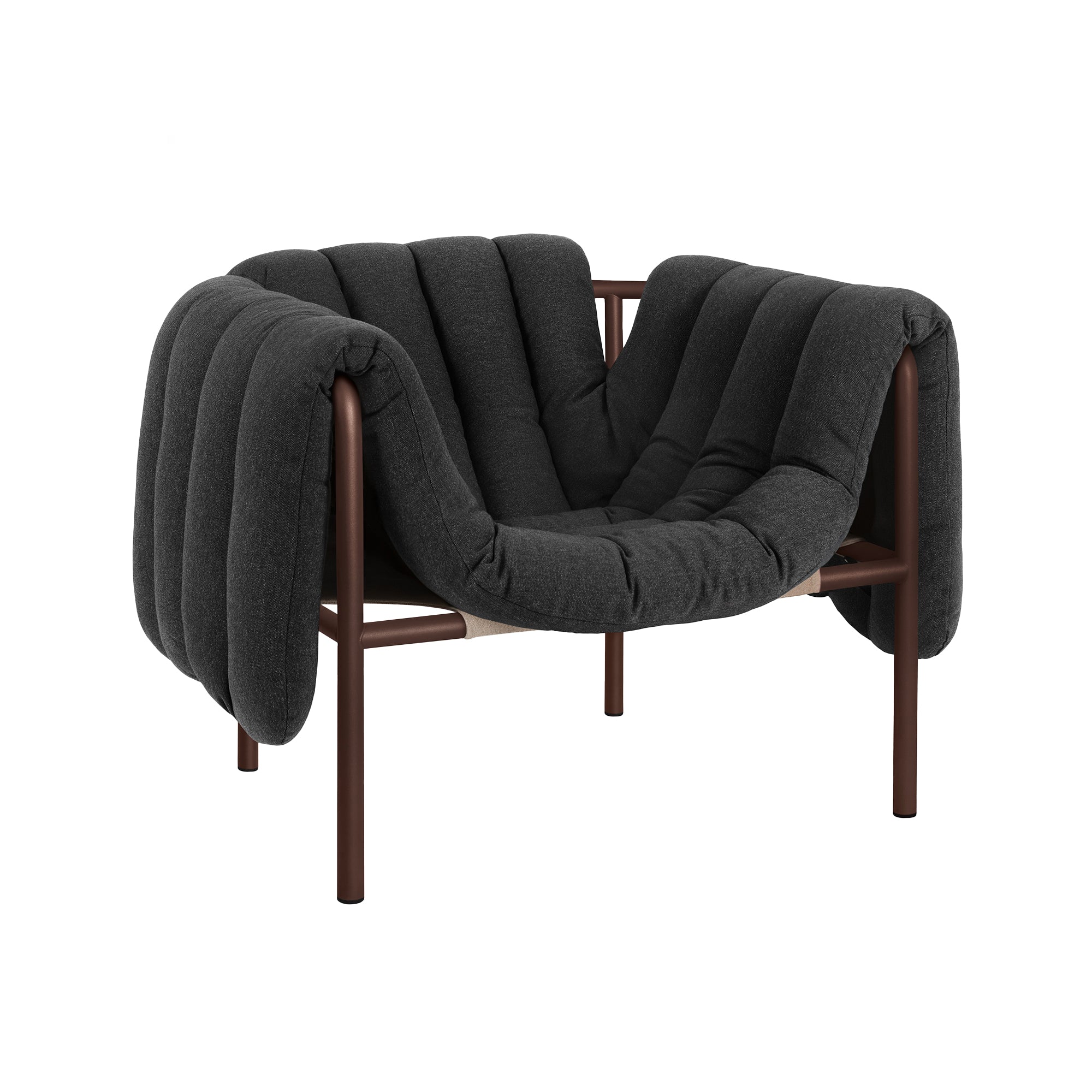 Puffy Lounge Chair, Chocolate Brown