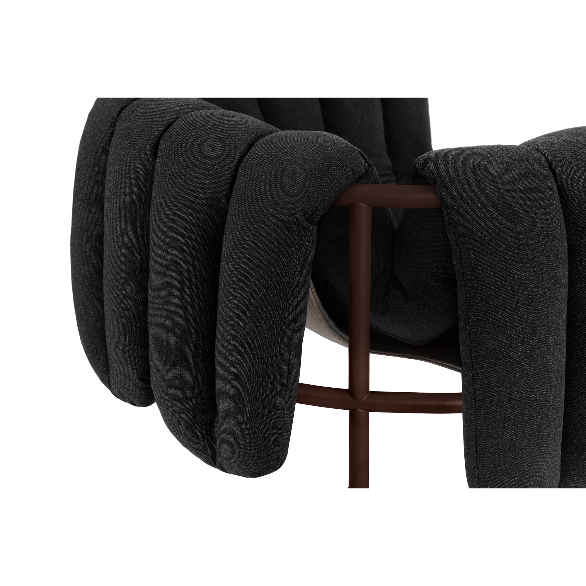 Puffy Lounge Chair, Chocolate Brown