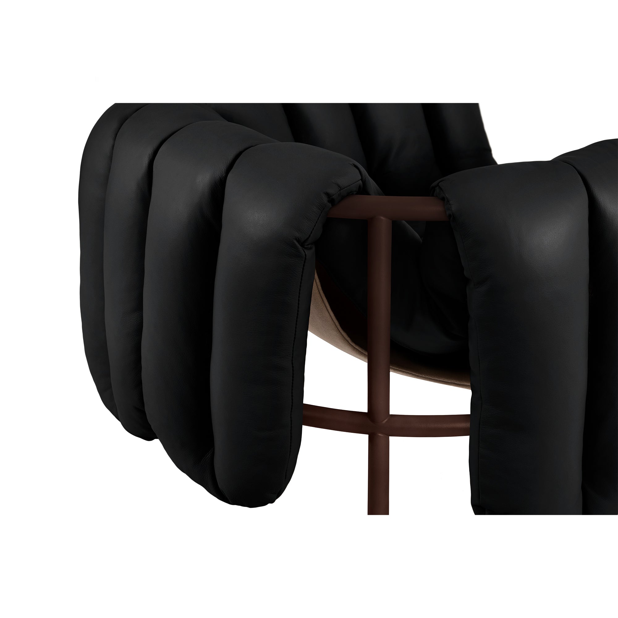 Puffy Lounge Chair, Chocolate Brown