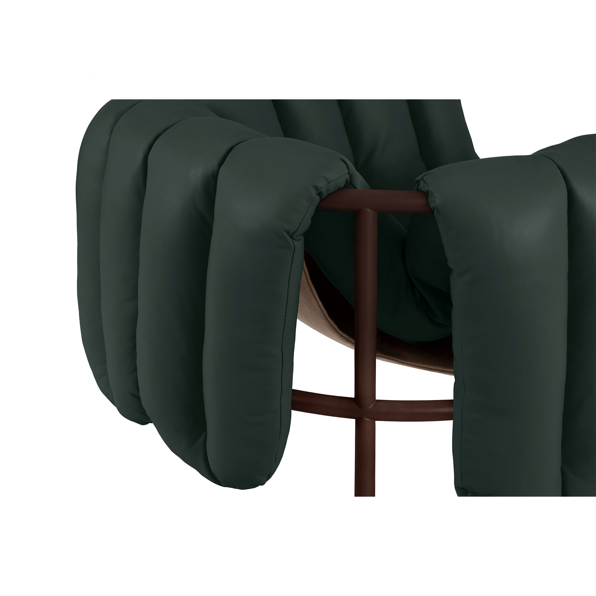 Puffy Lounge Chair, Chocolate Brown