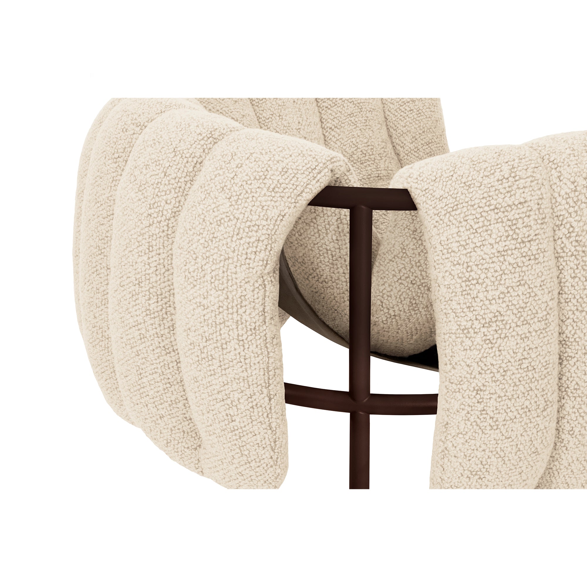 Puffy Lounge Chair, Chocolate Brown