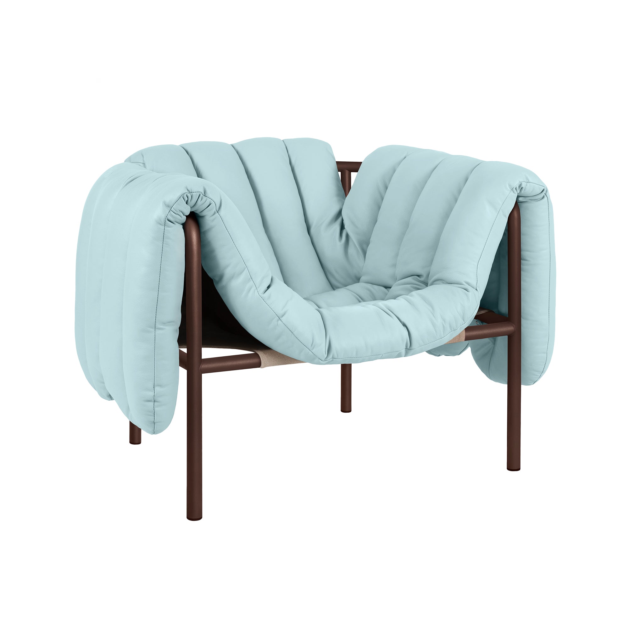 Puffy Lounge Chair, Chocolate Brown