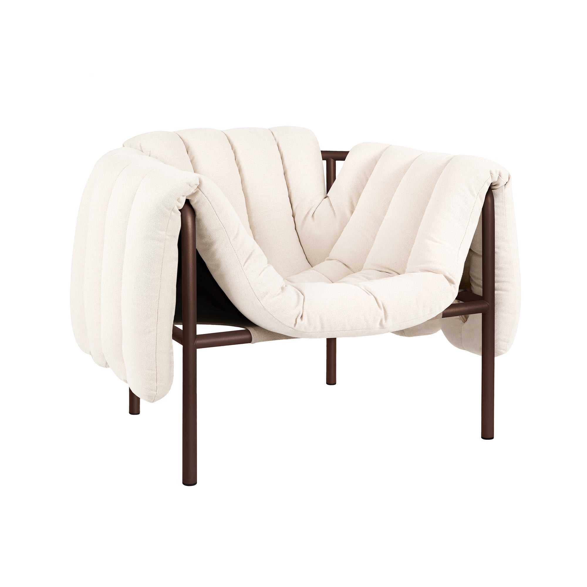Puffy Lounge Chair, Chocolate Brown