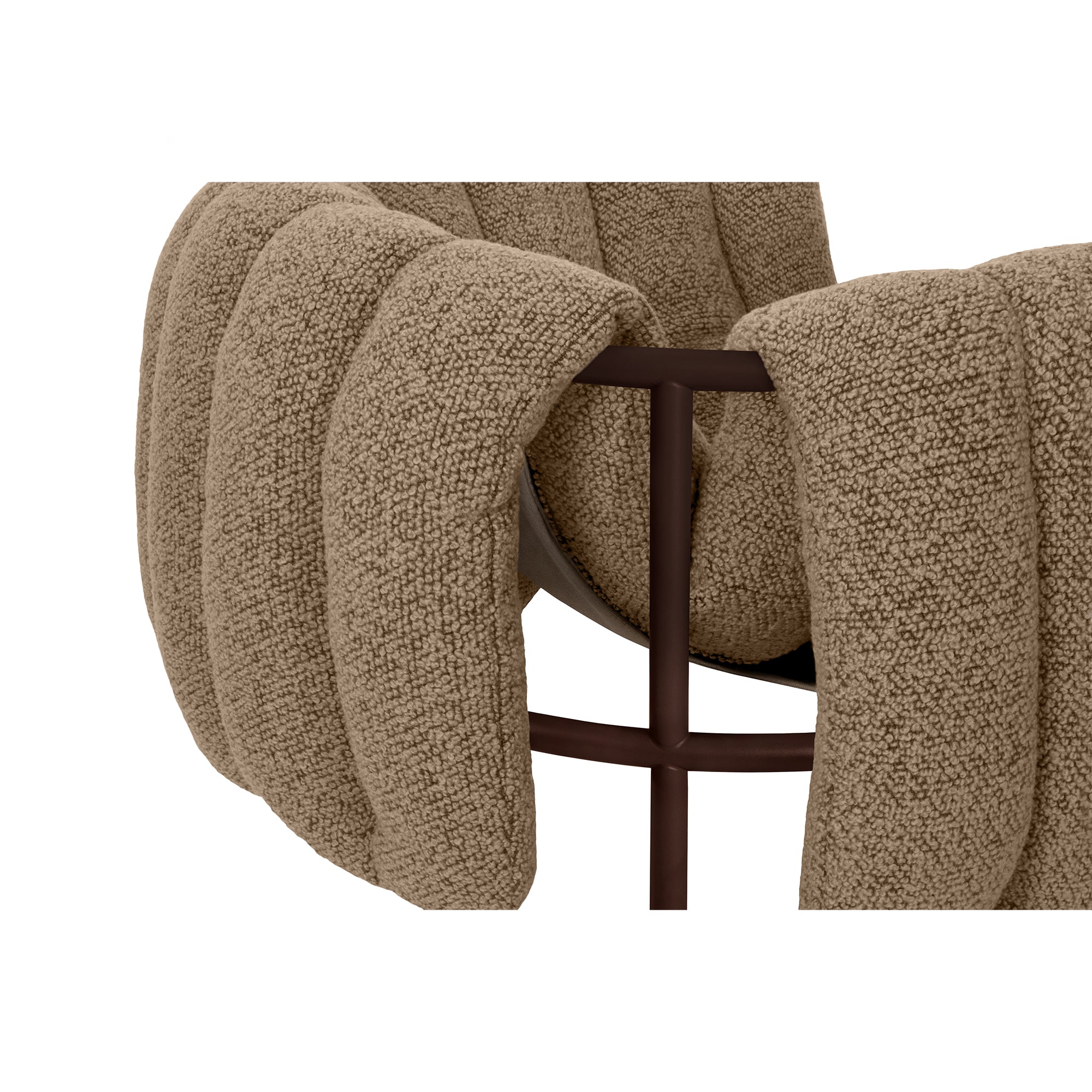 Puffy Lounge Chair, Chocolate Brown