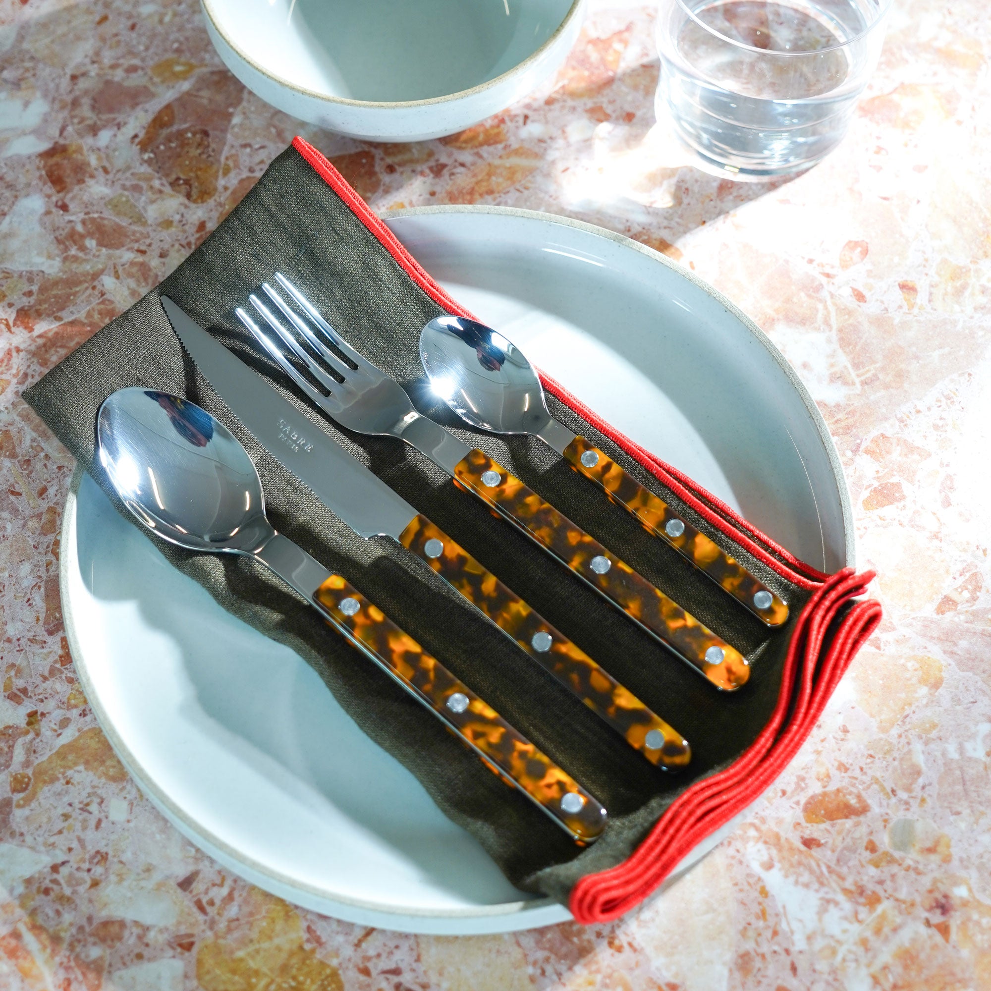 Bistrot Flatware, Tortoise, 4pc