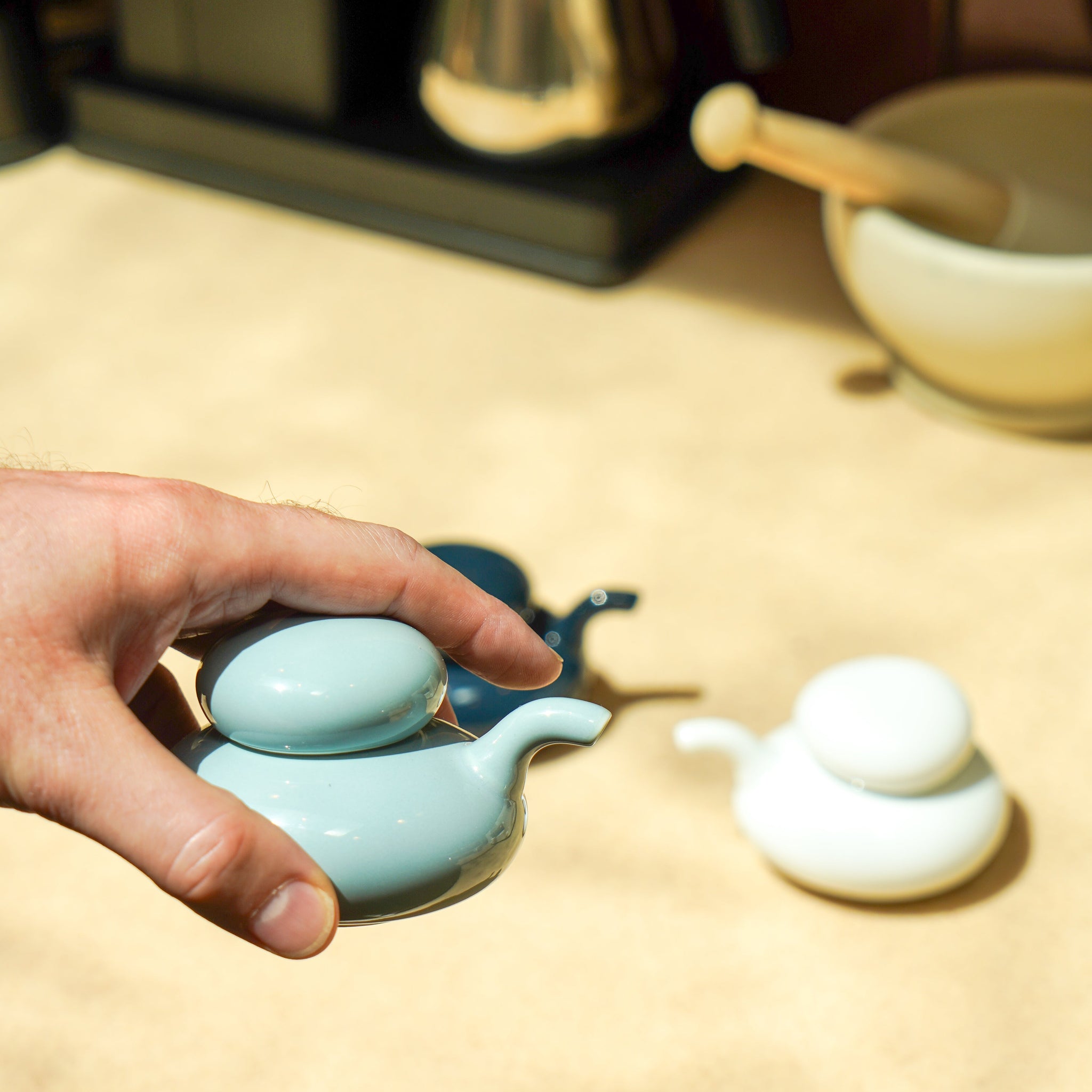 Ceramic Pebble Soy Sauce Pot