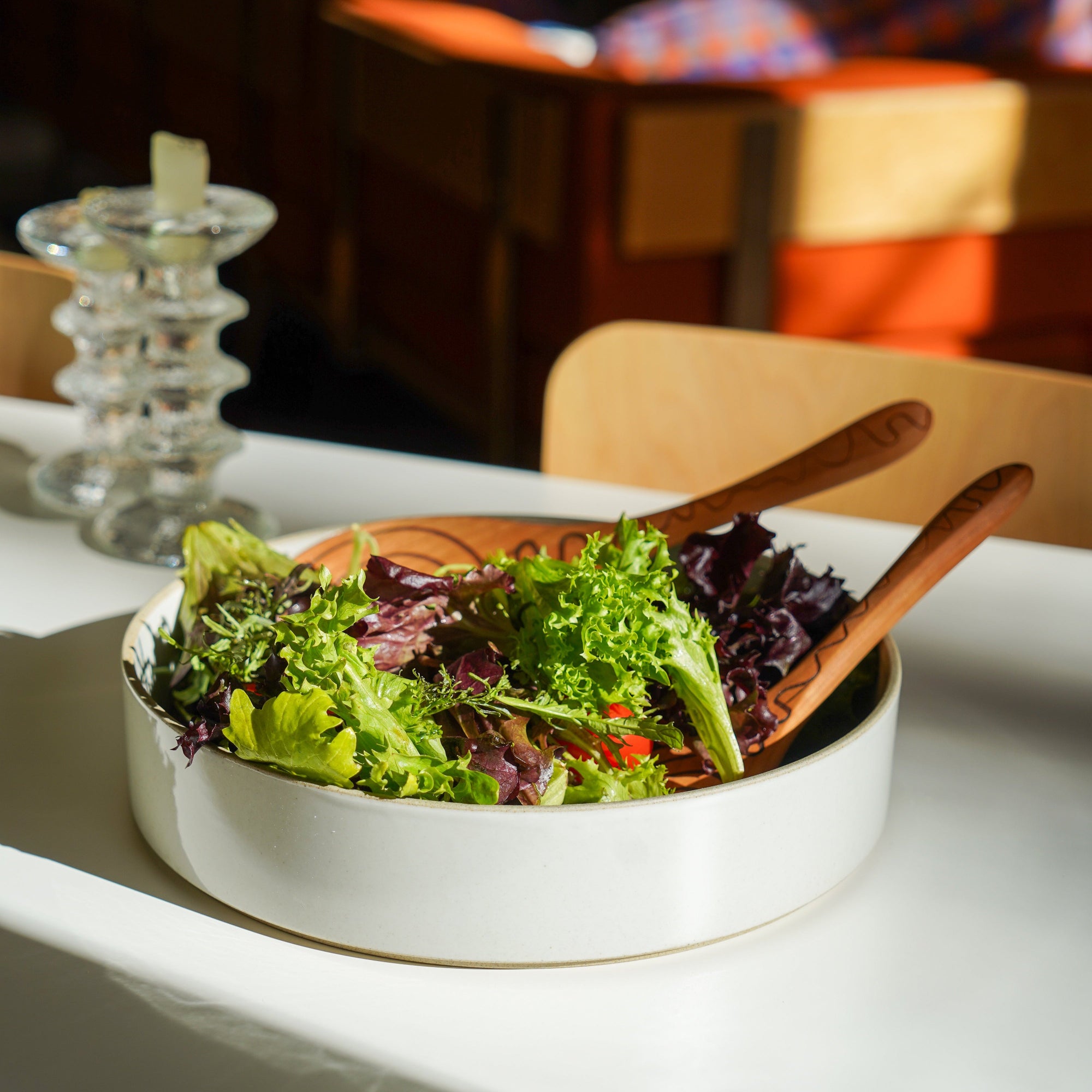 Gloss Gray Porcelain Ceramic Serving Bowl
