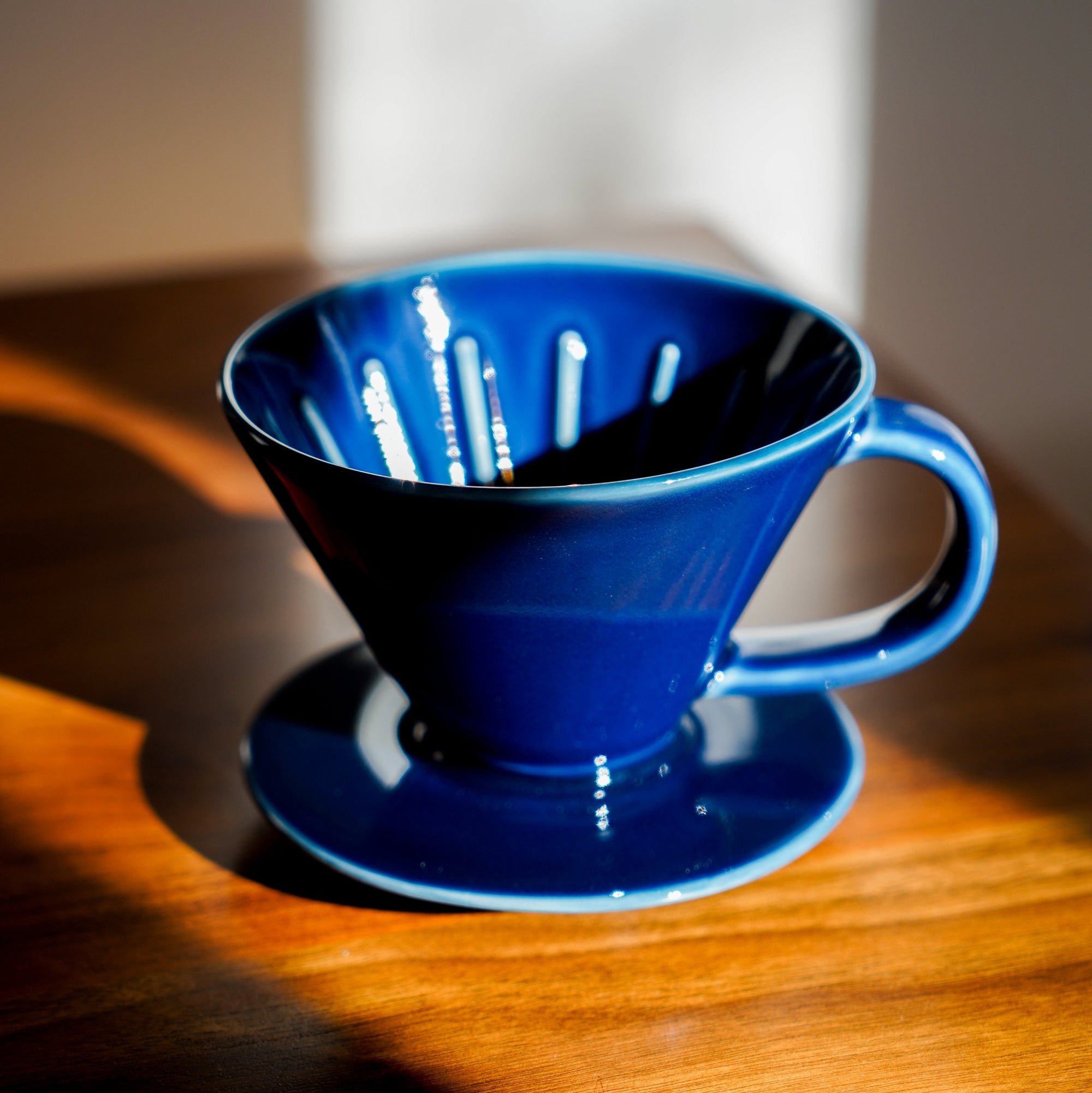 Ceramic Coffee Dripper, Cobalt Blue