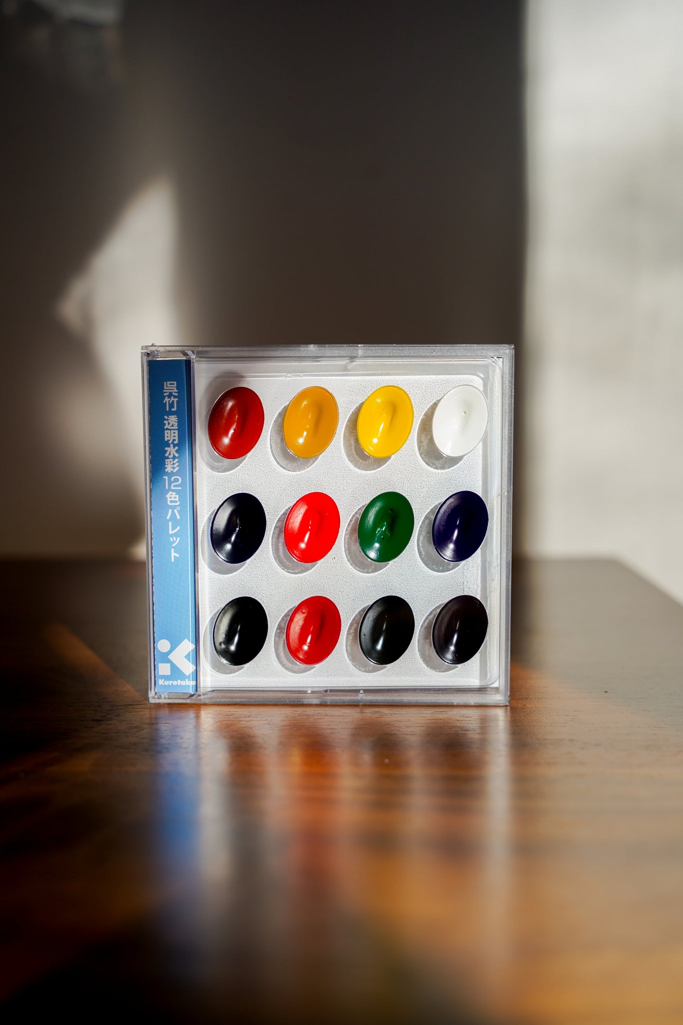 Kuretake Watercolor Cassette Palette Set, 12-Colors