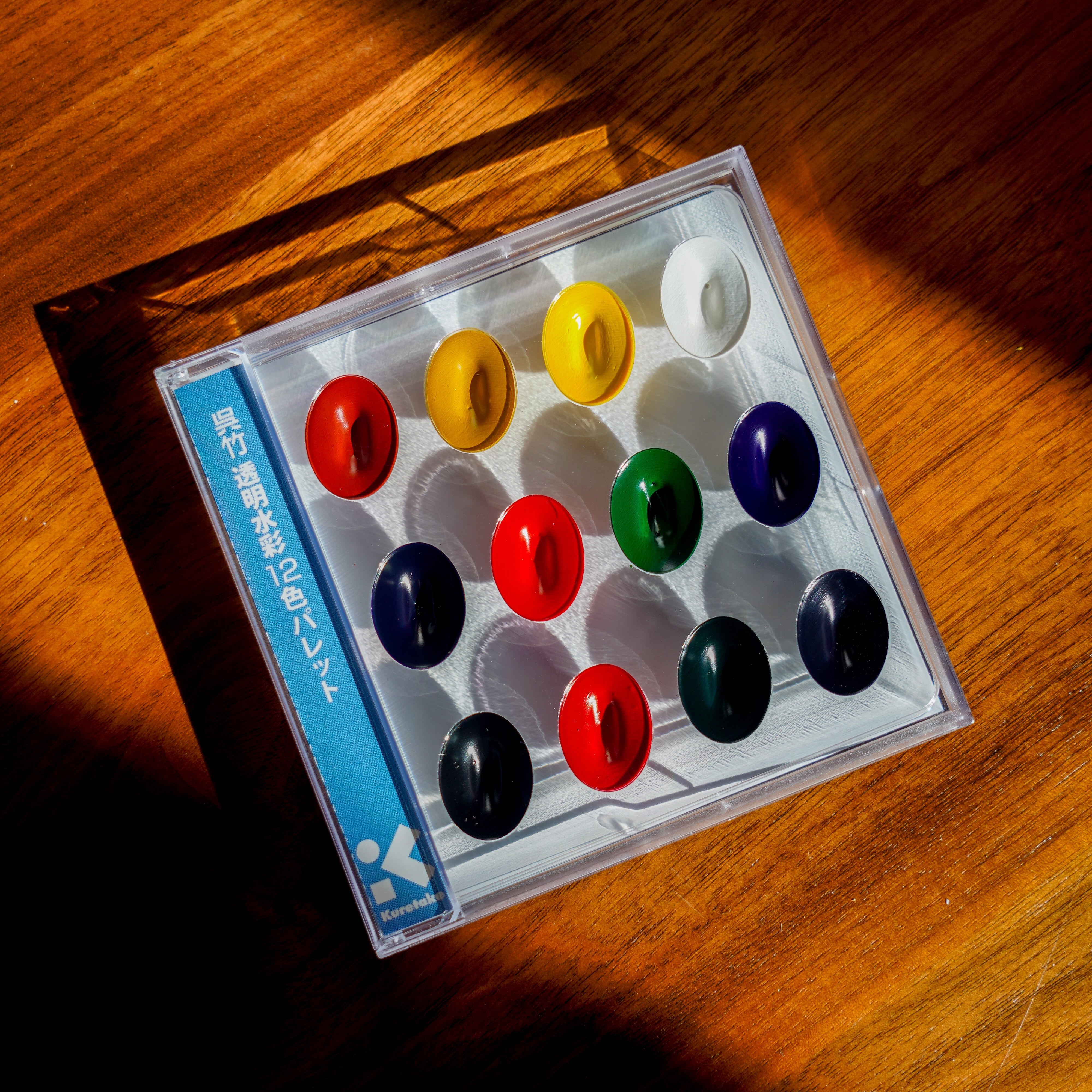Kuretake Watercolor Cassette Palette Set, 12-Colors