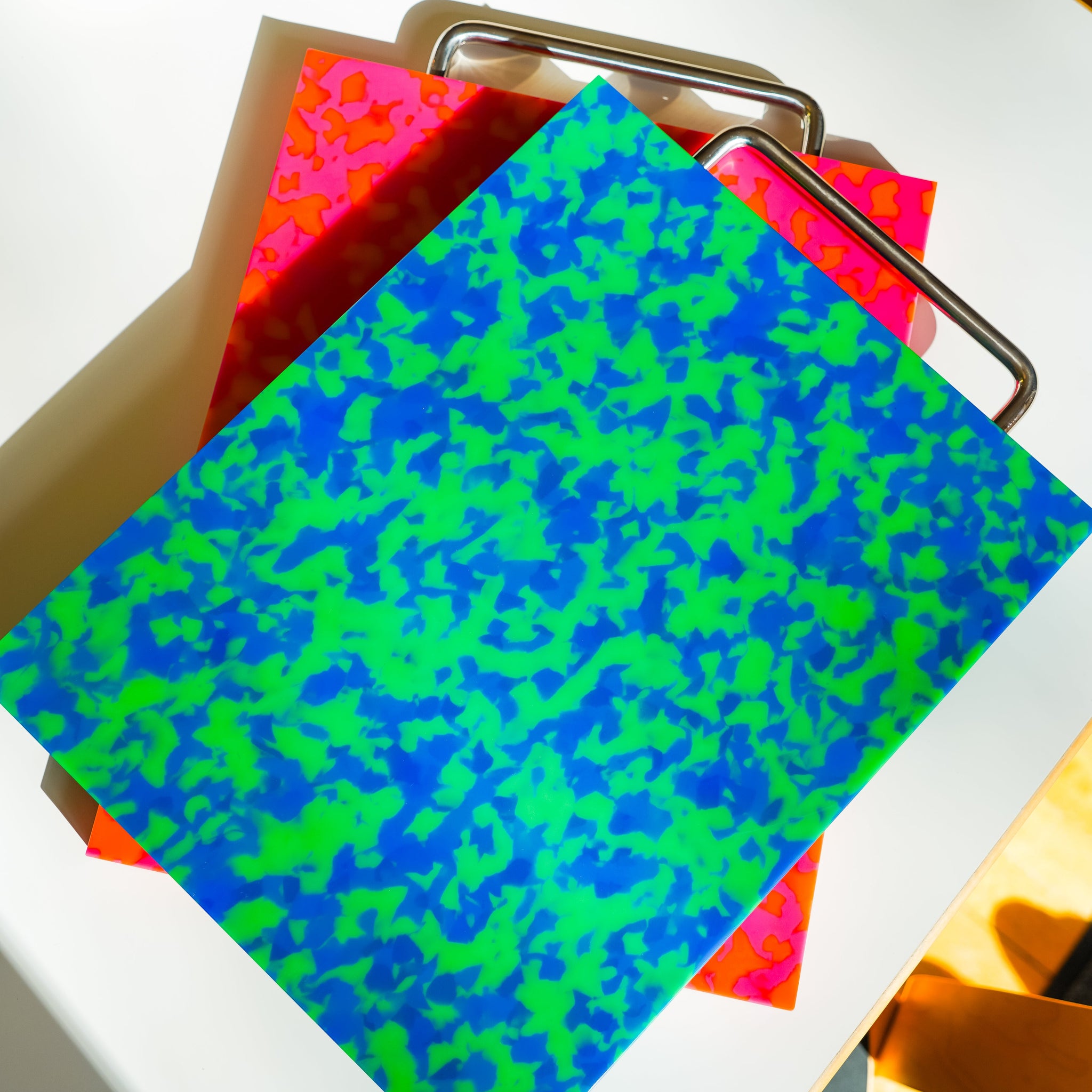 Large Cutting Board, Blue + Green