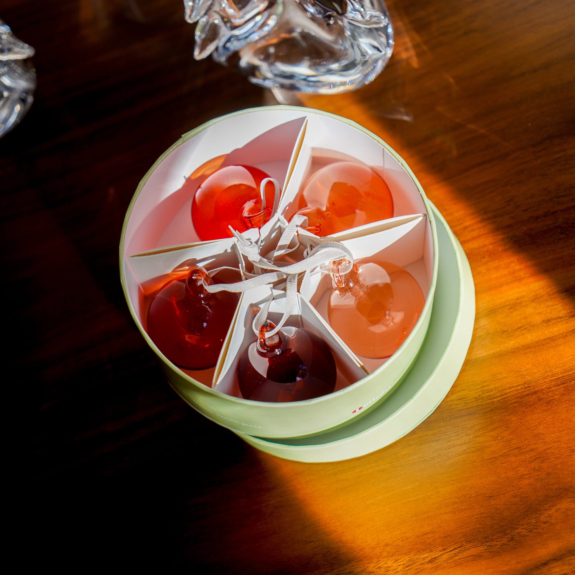 Iittala Glass Ball 40mm/1.6" Red Set/5